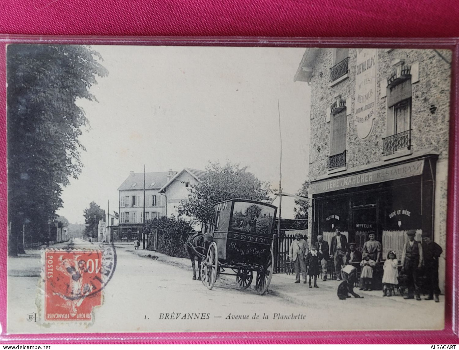 Limeil-brévannes , Restaurant Au Cheval Blanc , Biere Karcher , Maison Félix , Voiture De Livraison - Limeil Brevannes