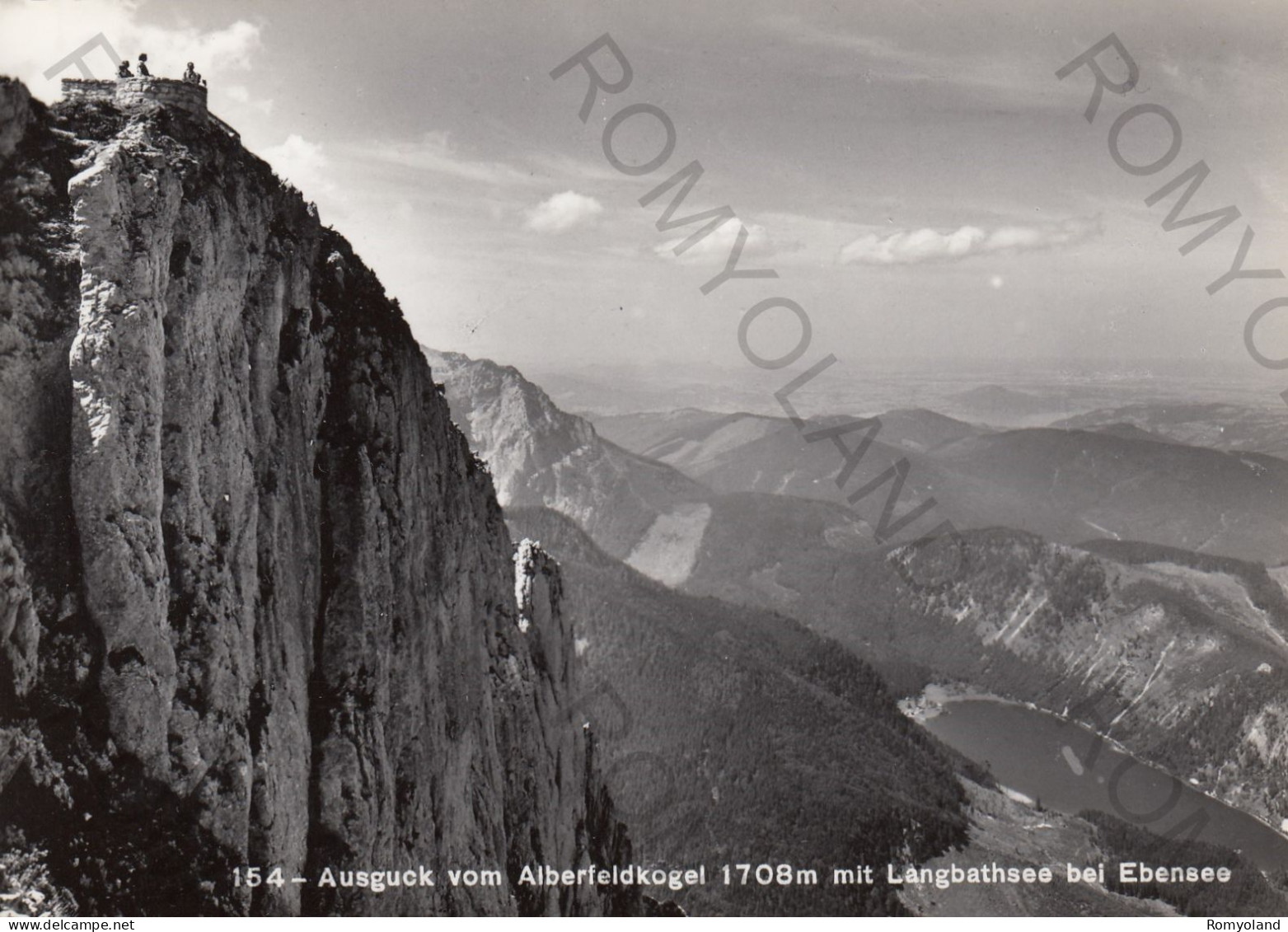 CARTOLINA  B7 EBENSEE,ALTA AUSTRIA,AUSTRIA-AUSGUCK VOM ALBERFELDKOGEL M.1708 MIT LANGBATHSEE-NON VIAGGIATA - Ebensee