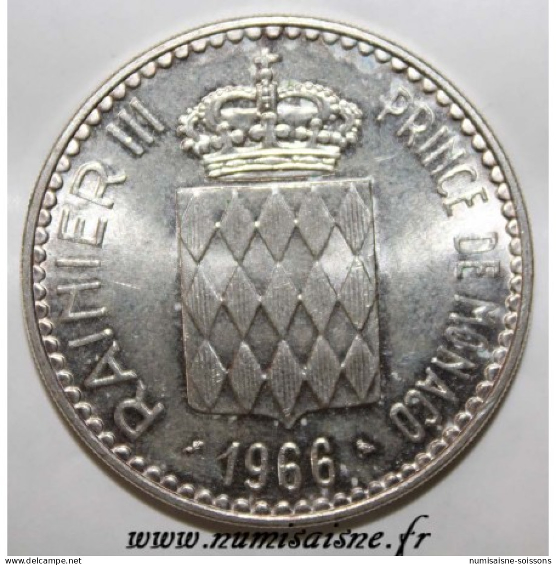 MONACO - KM 146 - 10 FRANCS 1966 - 110ÈME ANNIVERSAIRE DE L'ACCESSION DE CHARLES III - SPL - 1960-2001 Nouveaux Francs