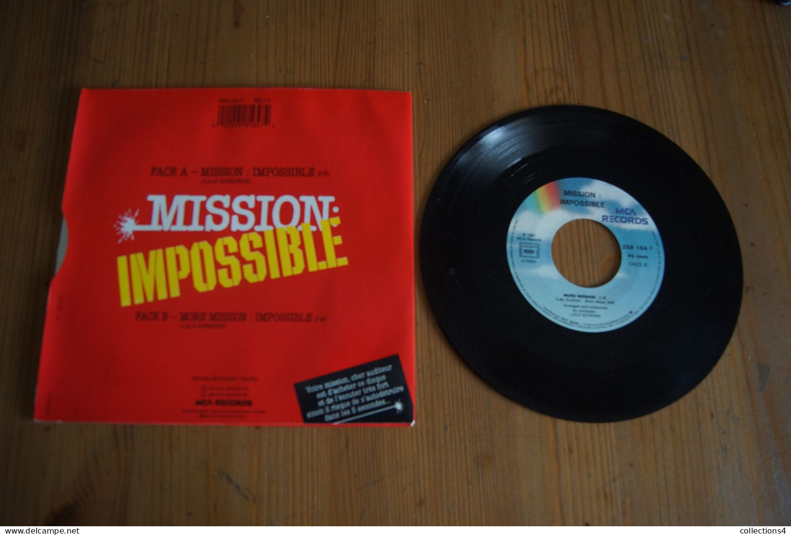 MISSION IMPOSSIBLE LALO SCHRIFRIN SP DU FEUILLETON TV 1987 - Musique De Films