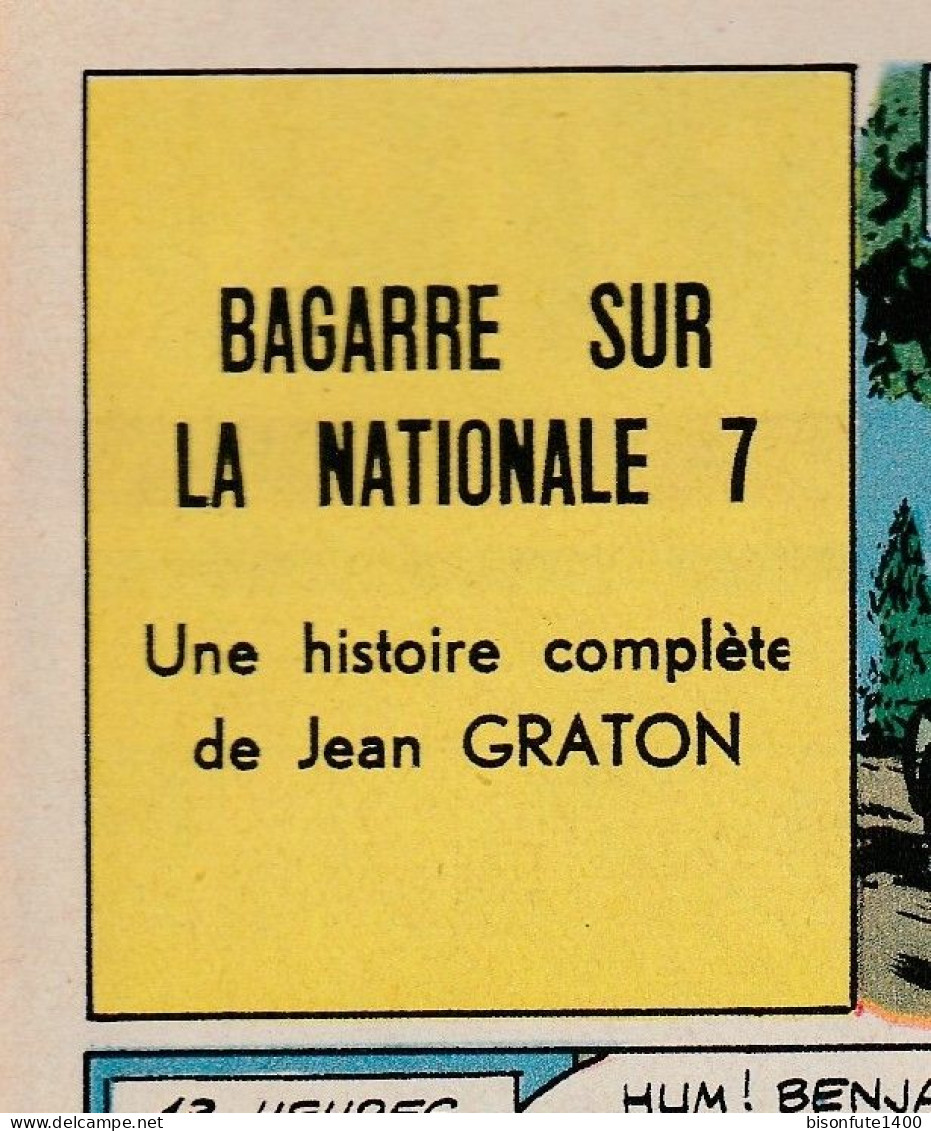 Bandeau Titre De "Bagarre Sur La Nationale 7" Datant De 1960 Dessiné Par Jean Graton Et Inédit En Album. - Michel Vaillant