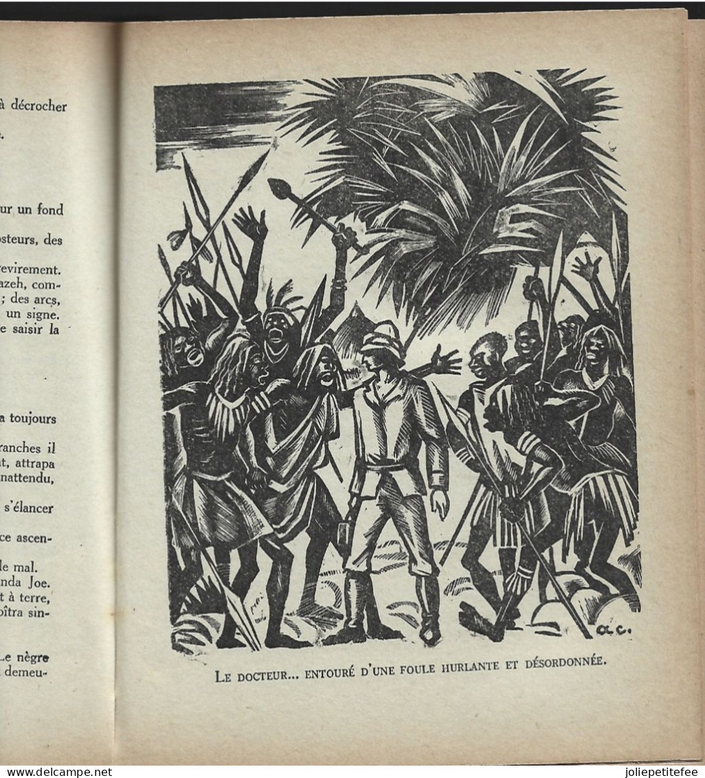 CINQ SEMAINE EN BALLON - Voyage Et Découverte En Afrique.  Jules VERNE.  Illustration De André COLLOT. 1943. - Hachette