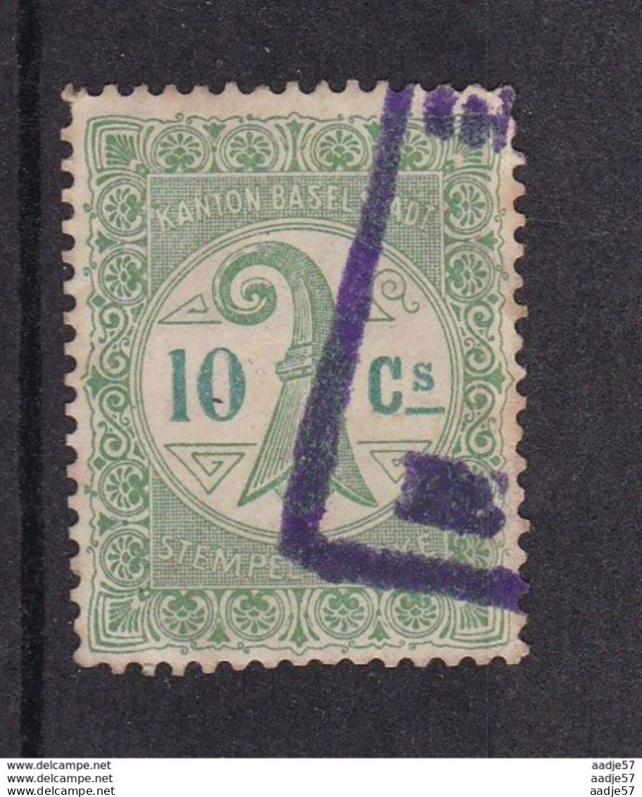 Steuermarke Basel 10 Centimes Used - Revenue Stamps