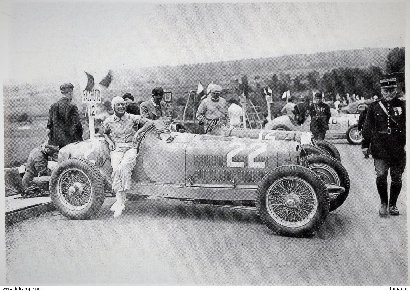 Hélene Delangle (Hellé Nice) Sur Alfa Romeo Monza Au Grand Prix De Comminges A St Gaudens 1935 -  15x10cms PHOTO - Grand Prix / F1