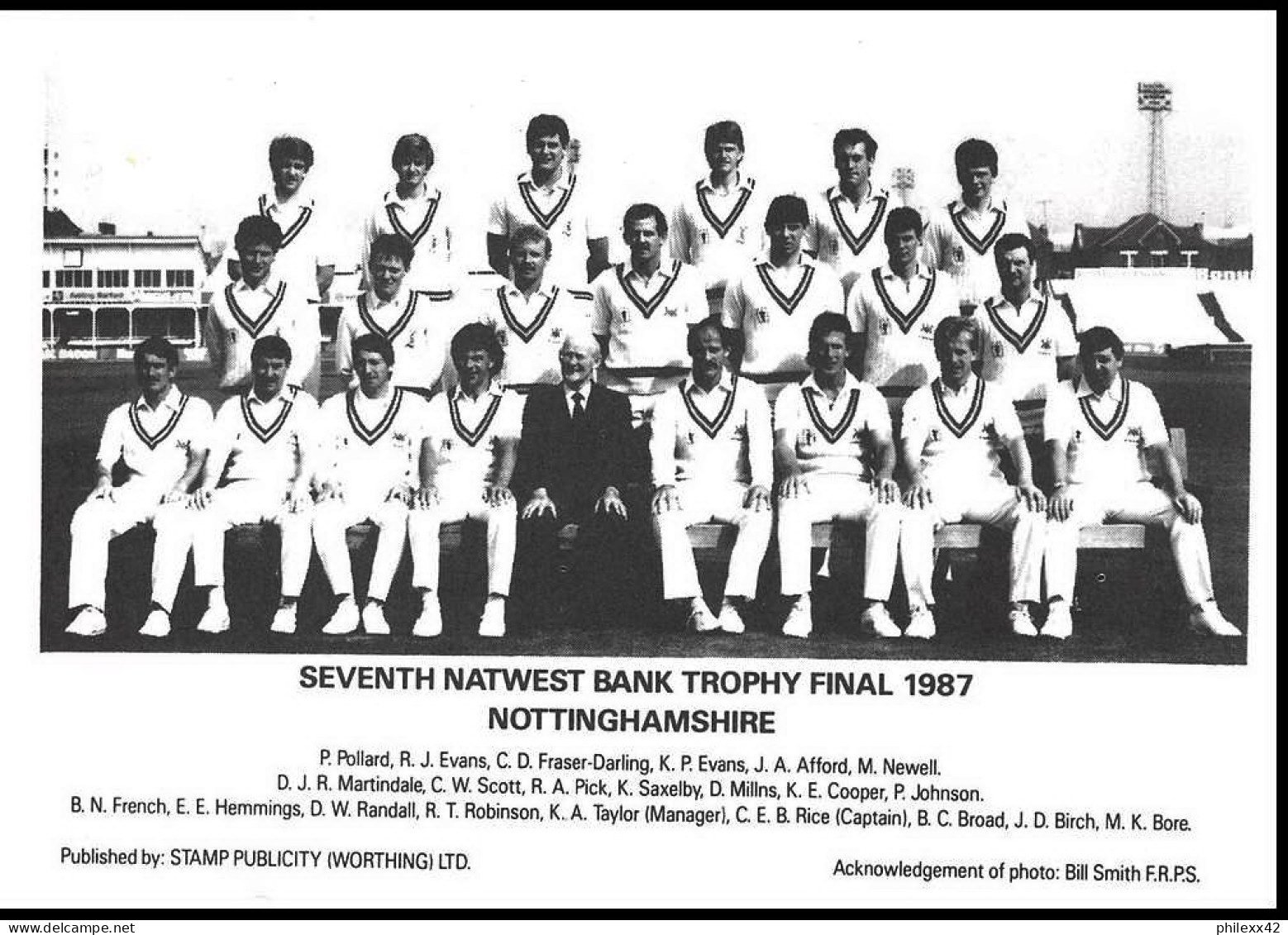 0862 Grande Bretagne Great Britain - Cricket Natwest Trophy Fianl 4/6/1987 Signé (signed) CAPTAINS - Cricket