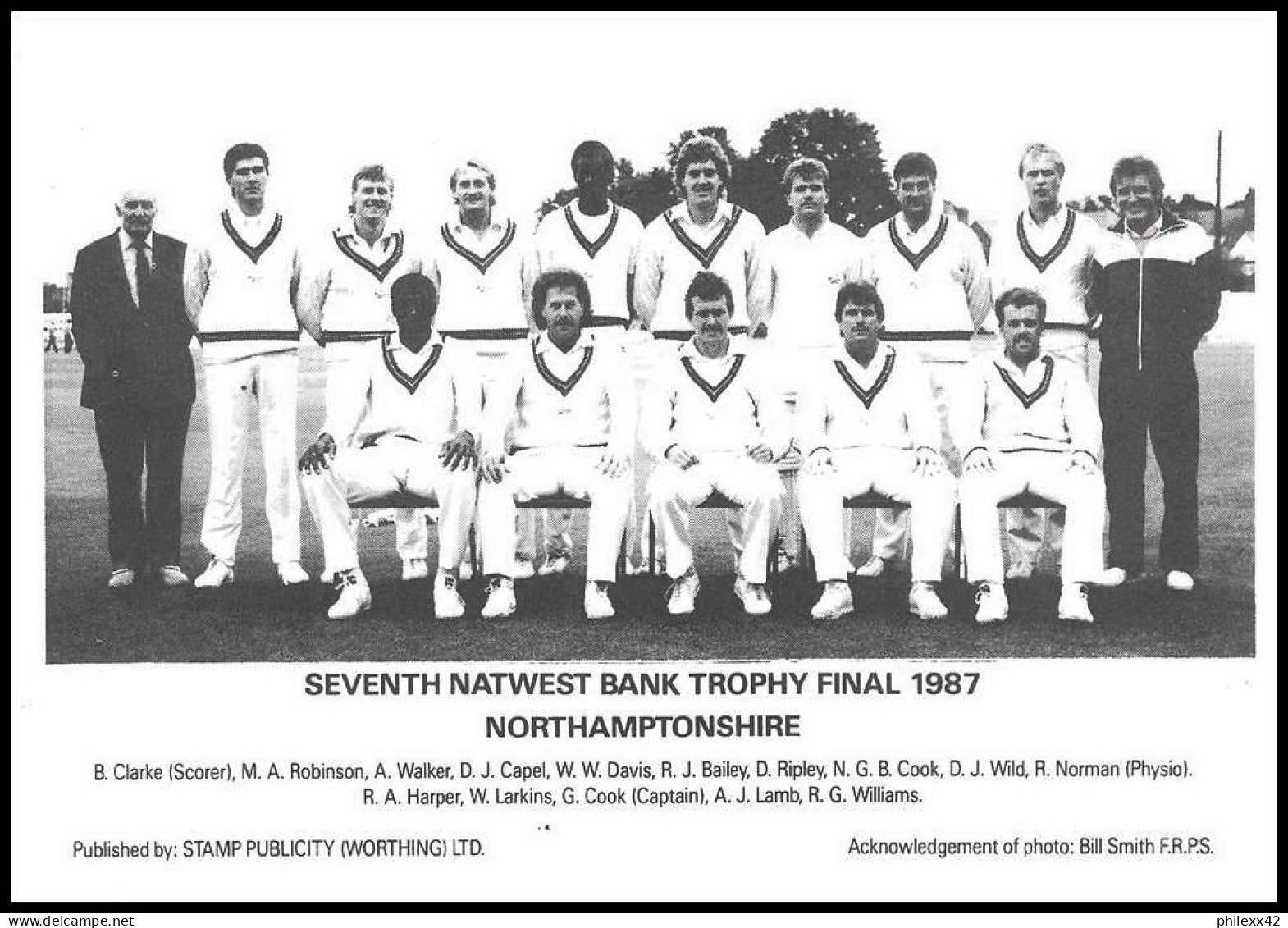 0862 Grande Bretagne Great Britain - Cricket Natwest Trophy Fianl 4/6/1987 Signé (signed) CAPTAINS - Cricket