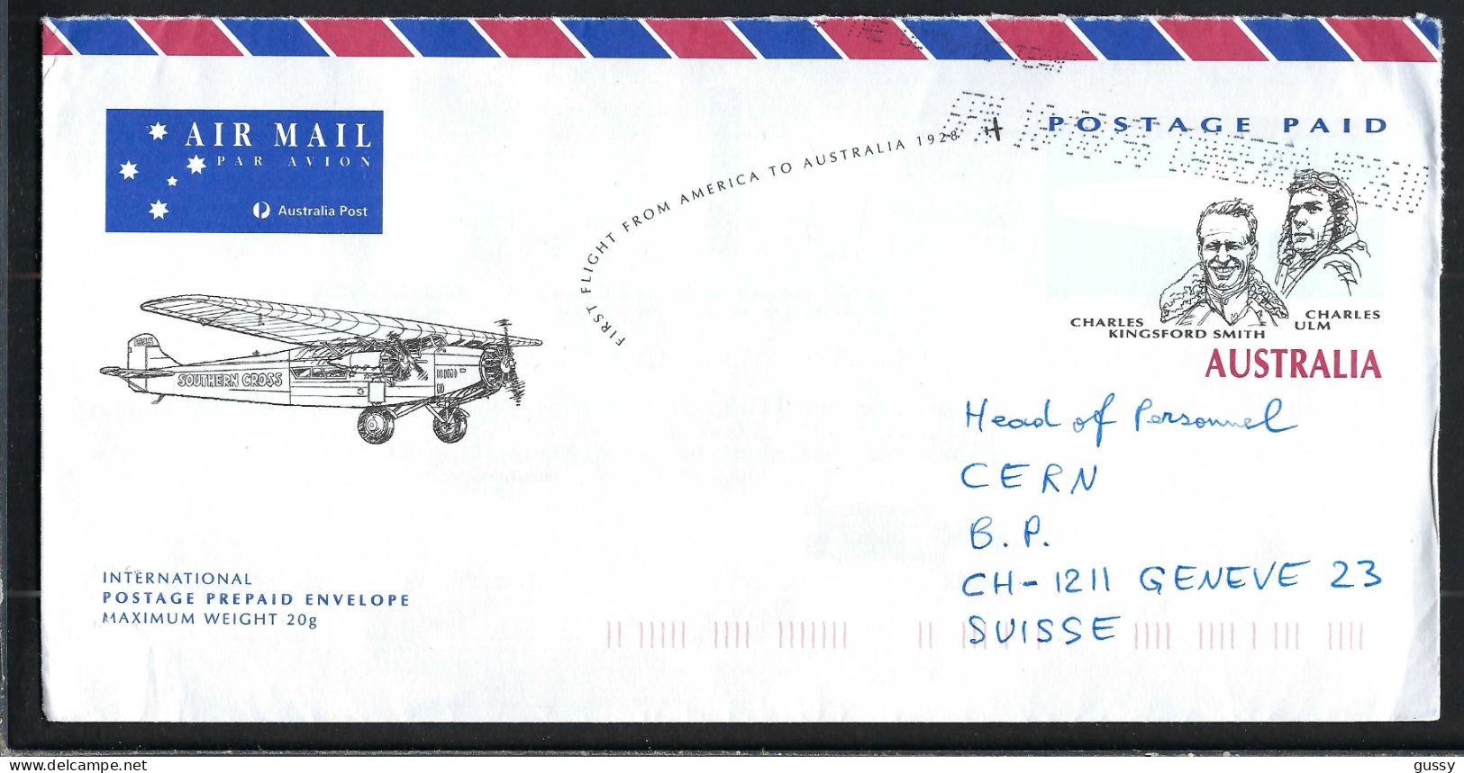 AUSTRALIE Ca.1996: Aérogramme Entier 20g - Interi Postali