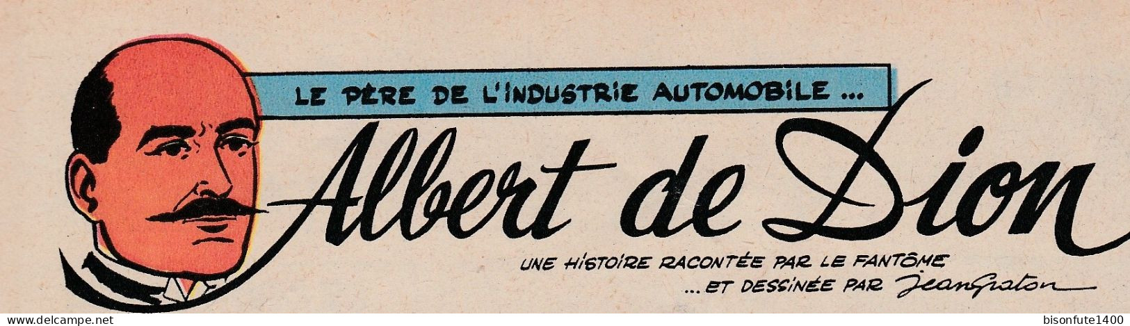 Bandeau Titre De "Albert De Dion" Datant De 1960 Dessiné Par Jean Graton Et Inédit En Album. - Michel Vaillant