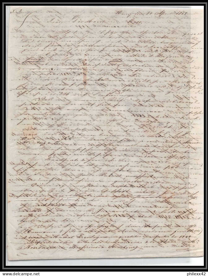 41322 Lettre LAC Allemagne Deutschland Mainz Tour-T WEISSEMB 1843 Cette Herault France Marque D'entree Vorlaufer - Marques D'entrées