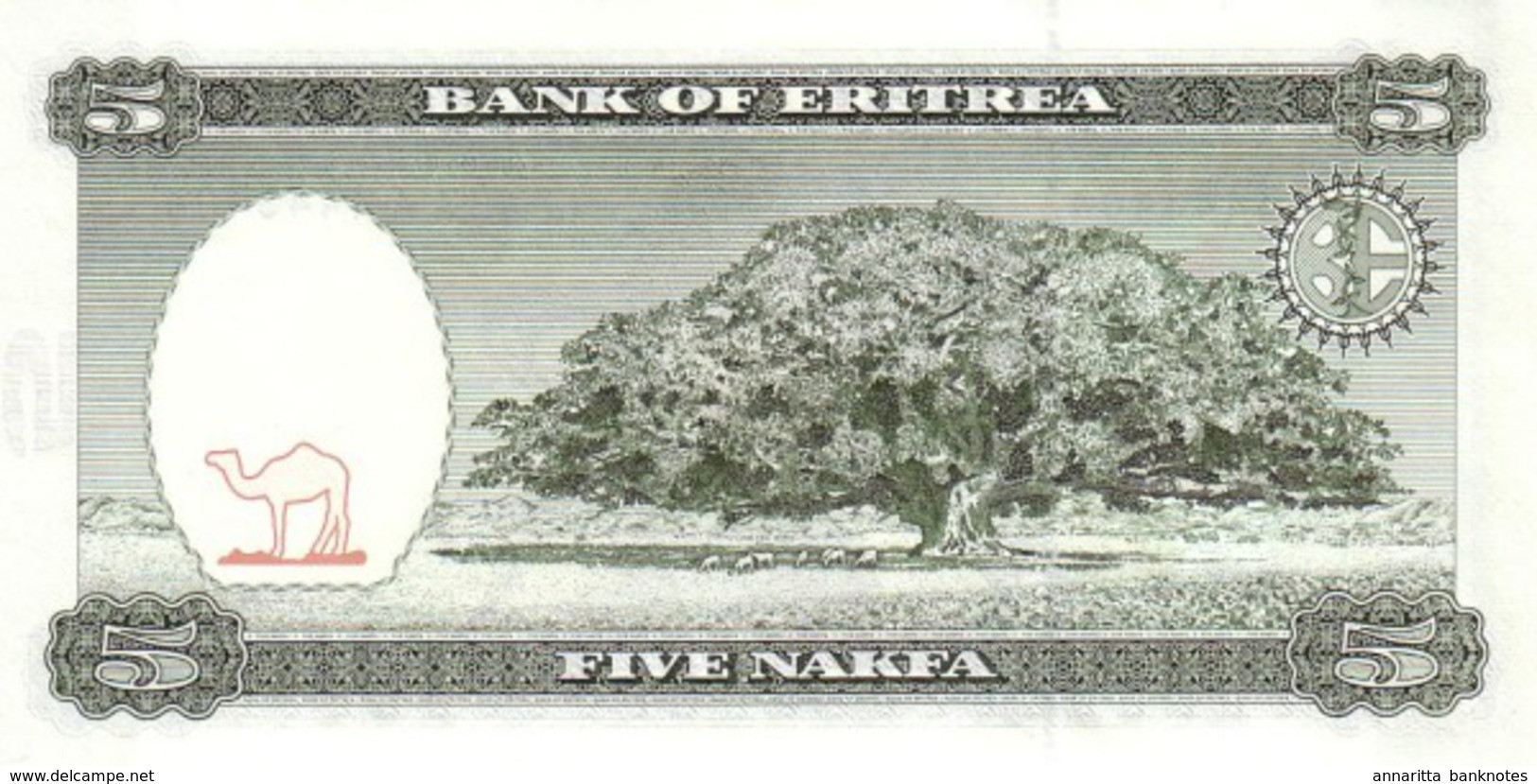 Eritrea 5 Nakfa 1997, UNC (P-2a, B-102a) - Erythrée