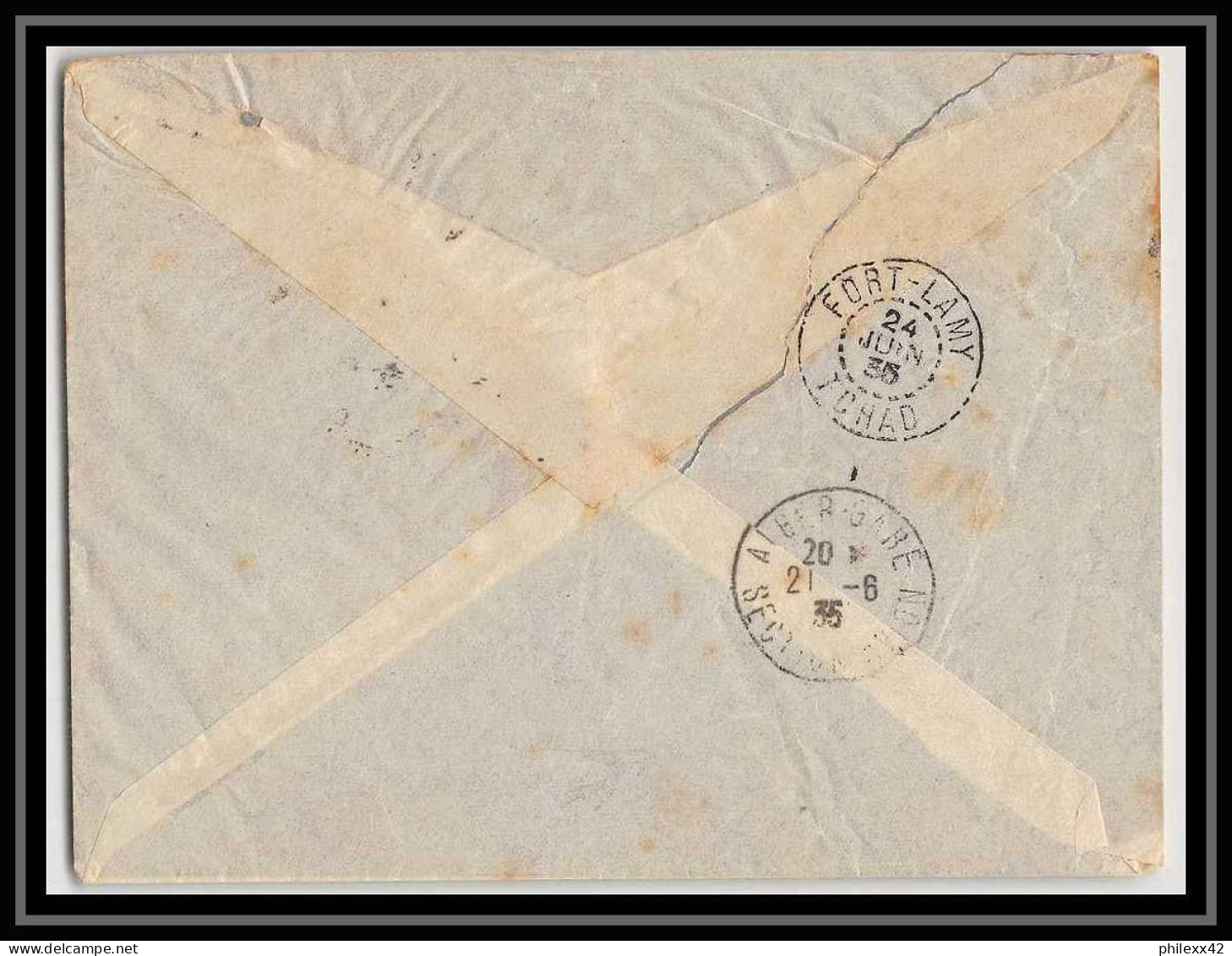 41609 Algérie Transportée Exceptionellement Par Avion à Titre De Propagande 1935 AEF Poste Aérienne Airmail Lettre Cover - Luchtpost