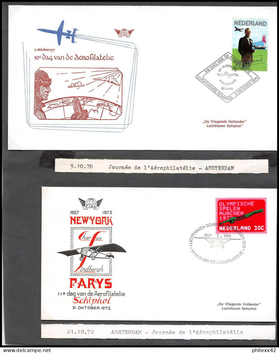 41714 collection / lot de 11 Lettres covers Pays-Bas (Netherlands) Aviation PA Poste aérienne airmail 