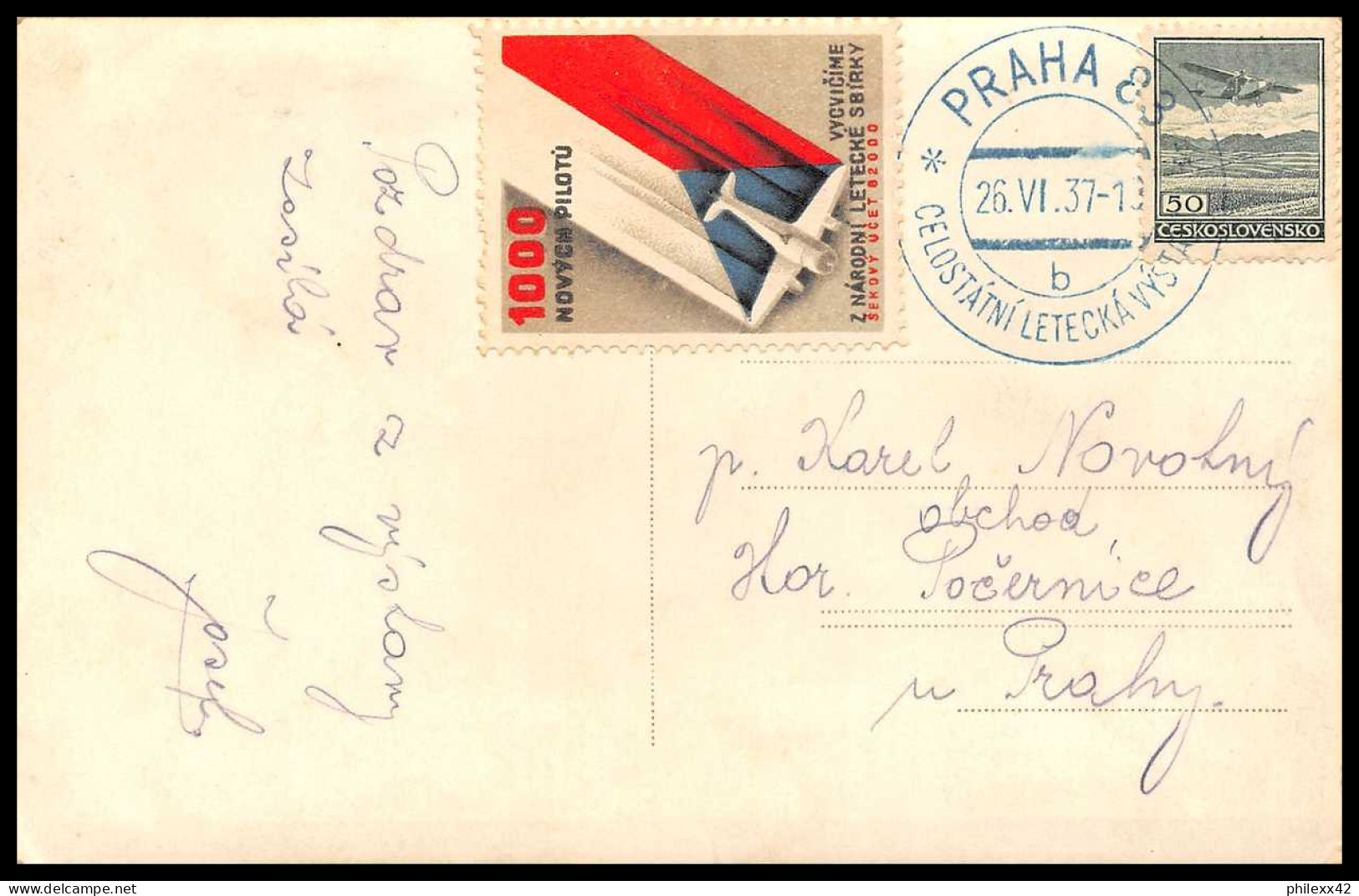 41727 Collection Depuis 1935 Dont Rares Tchécoslovaquie (Czechoslovakia) AviationPoste Aérienne Airmail 14 Lettres Cover - Poste Aérienne