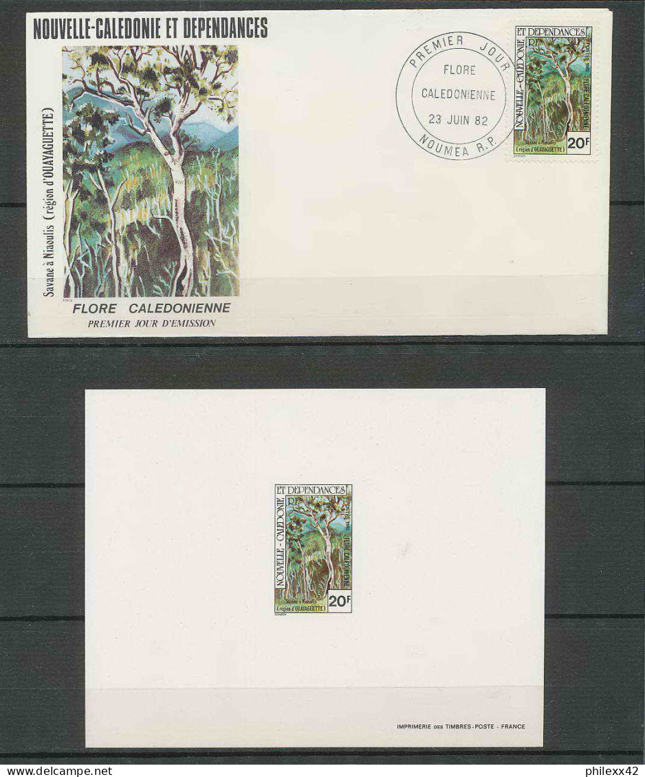 Nouvelle Calédonie épreuve De Luxe / Deluxe Proof + FDC N° 457/458 Flore Calédonienne Fleurs (flowers) - Non Dentelés, épreuves & Variétés