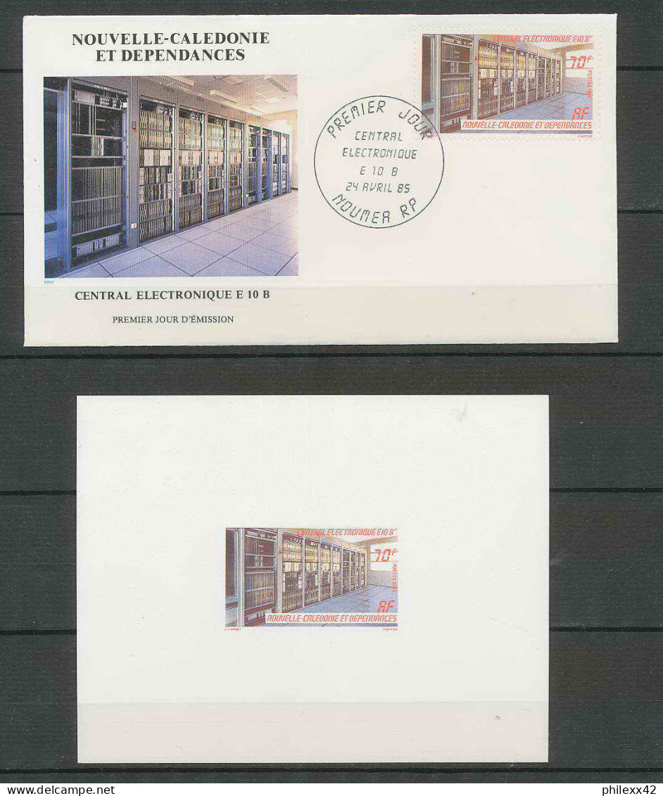 Nouvelle Calédonie épreuve De Luxe / Deluxe Proof + FDC Premier Jour - N° 502 Central Electronique - Non Dentelés, épreuves & Variétés