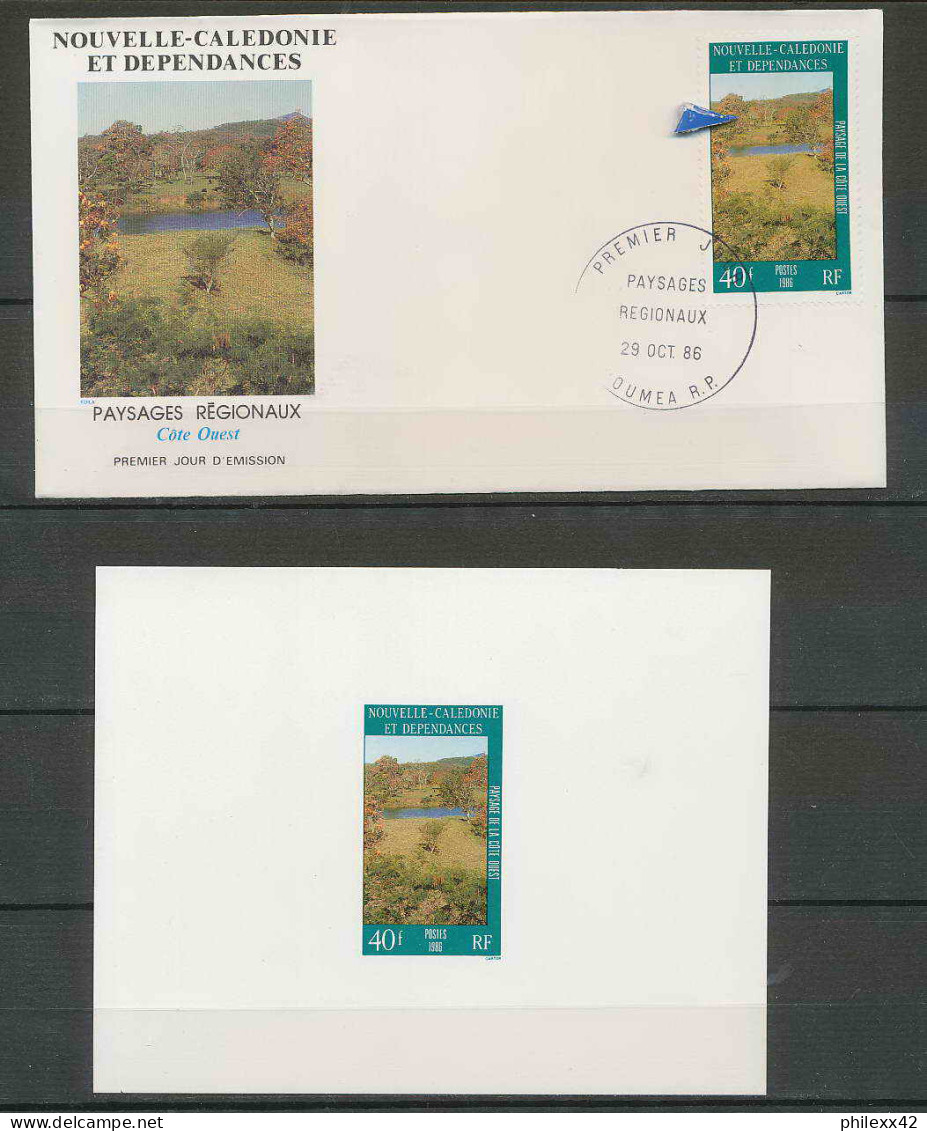 Nouvelle Calédonie épreuve De Luxe / Deluxe Proof + FDC Premier Jour N° 525/526 Paysage Calédoniens Cote Ouest - Non Dentelés, épreuves & Variétés