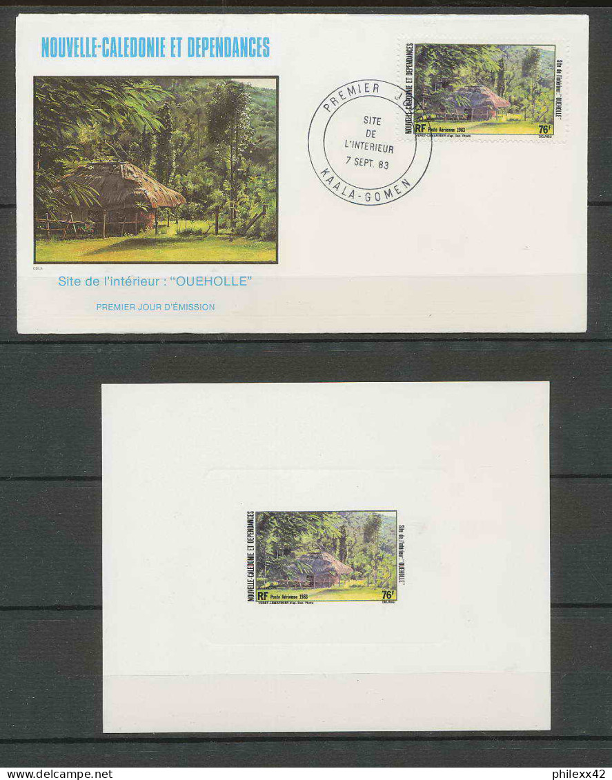 Nouvelle Calédonie épreuve De Luxe / Deluxe Proof + FDC Premier Jour Poste Aérienne N° 233 Oucholle Paysage Calédonien - Imperforates, Proofs & Errors