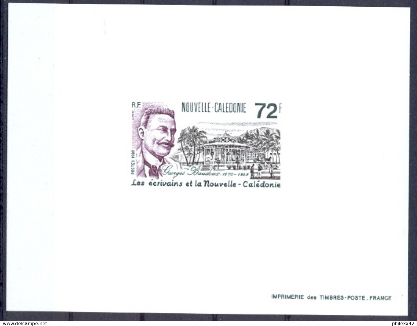 Nouvelle Calédonie épreuve De Luxe / Deluxe Proof N° 564 Georges Baudoux - Imperforates, Proofs & Errors