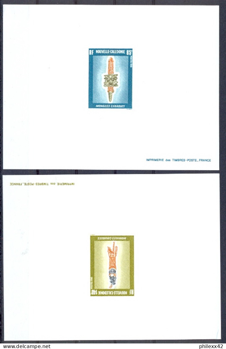 Nouvelle Calédonie épreuve De Luxe / Deluxe Proof N° 592 / 93 Monnaie Canaque 2 épreuves - Geschnittene, Druckproben Und Abarten