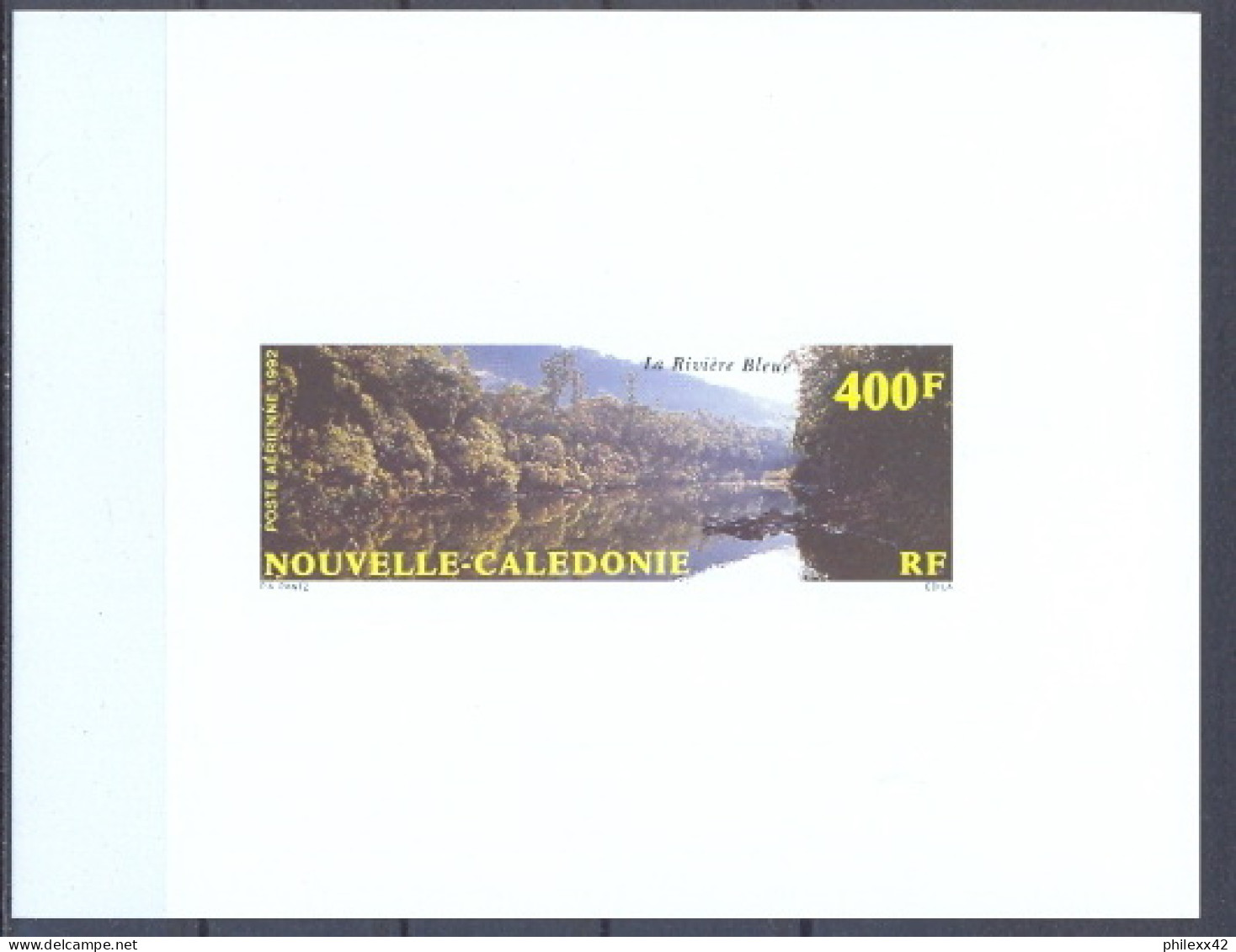 Nouvelle Calédonie épreuve De Luxe / Deluxe Proof Poste Aérienne N° 280 La Rivière Bleue - Ongetande, Proeven & Plaatfouten