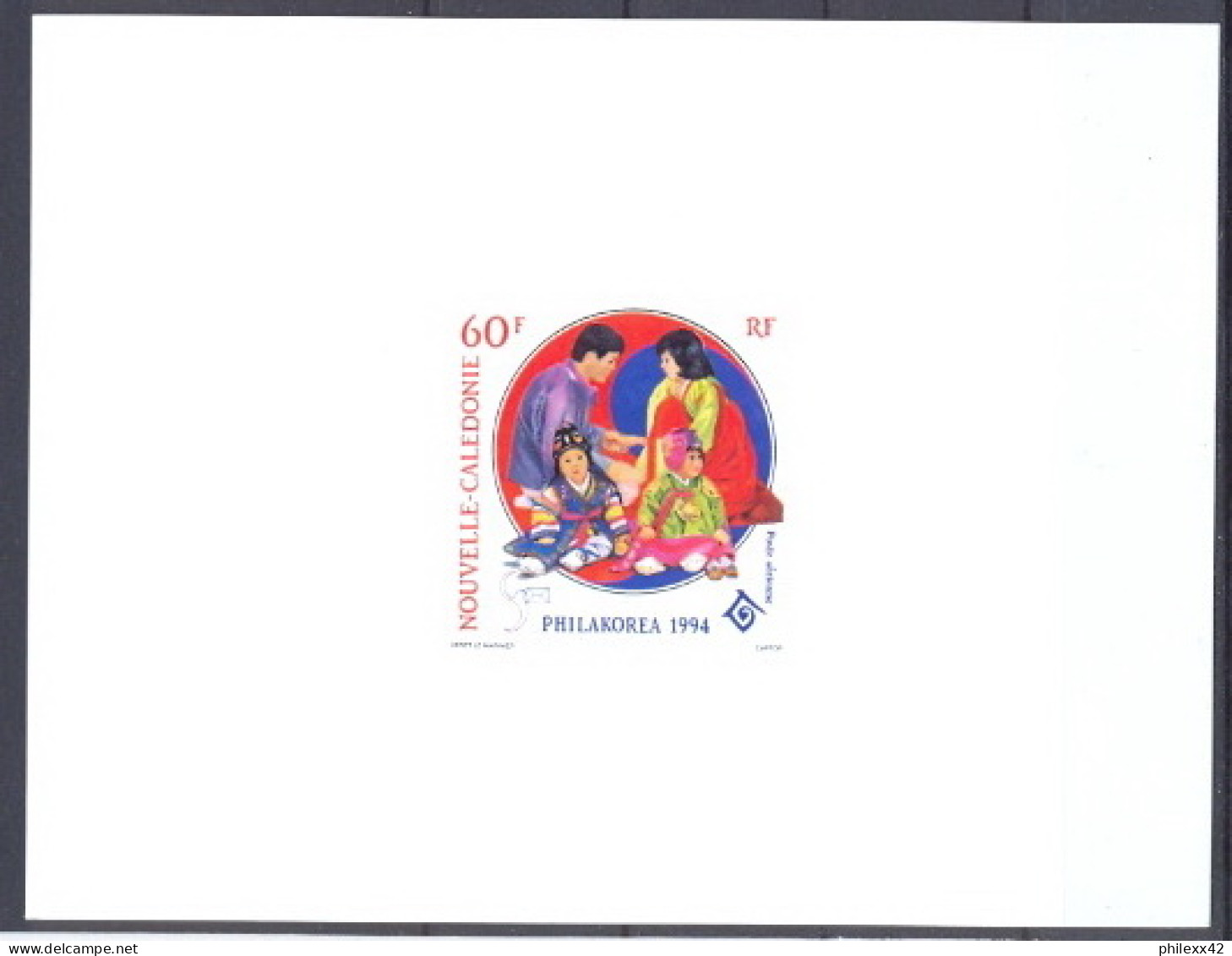 Nouvelle Calédonie épreuve De Luxe / Deluxe Proof Poste Aérienne N° 316 Philakoréa 1994 Exposition Philatélique  - Sin Dentar, Pruebas De Impresión Y Variedades