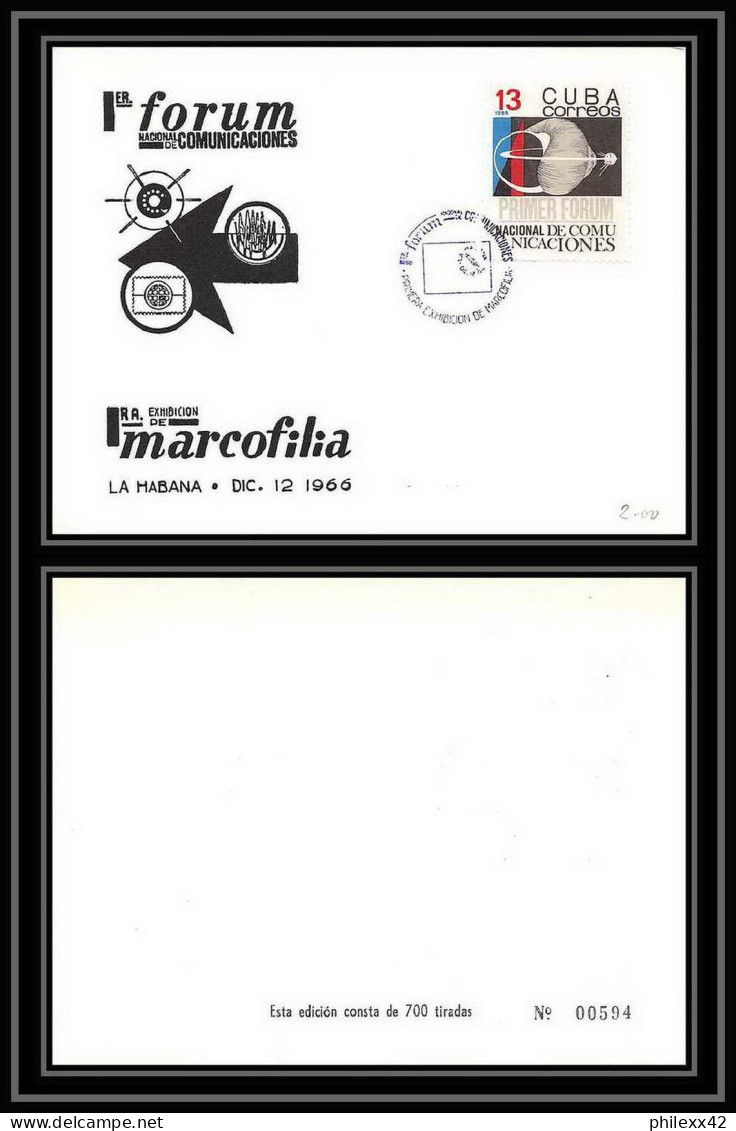 5026/ Espace (space) Lettre (cover) 12/12/1966 Comunicaciones Nº 1075/1077 Cuba - South America