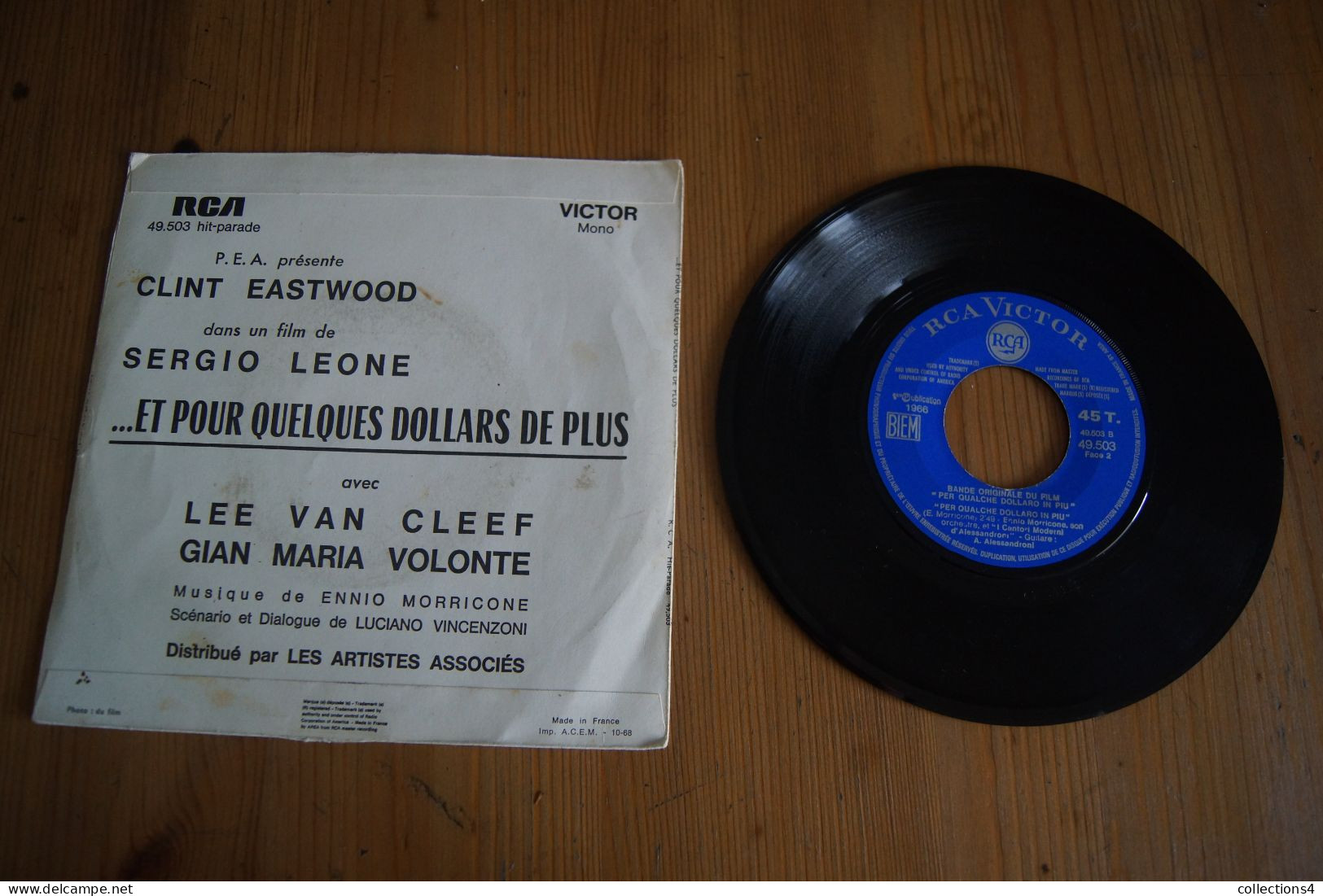 ET POUR QUELQUES DOLLARS DE PLUS ENNIO MORRICONE SP DU FILM 1970 CLINT EASTWOOD - Musica Di Film