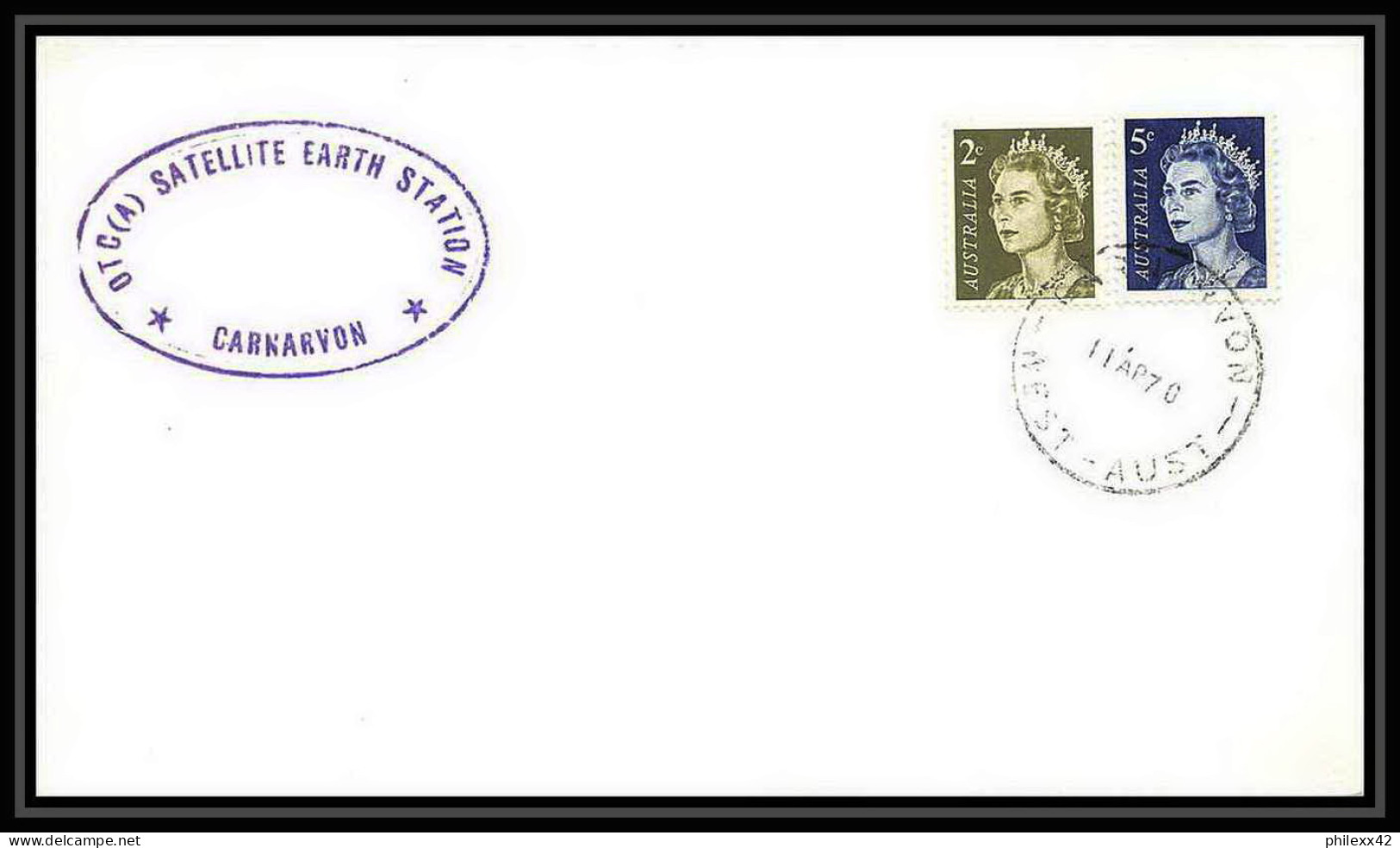 5718/ Espace (space) Lettre (cover) 11/4/1970 Otc A Satellite Earth Station Carnarvon Australie (australia) - Oceanië