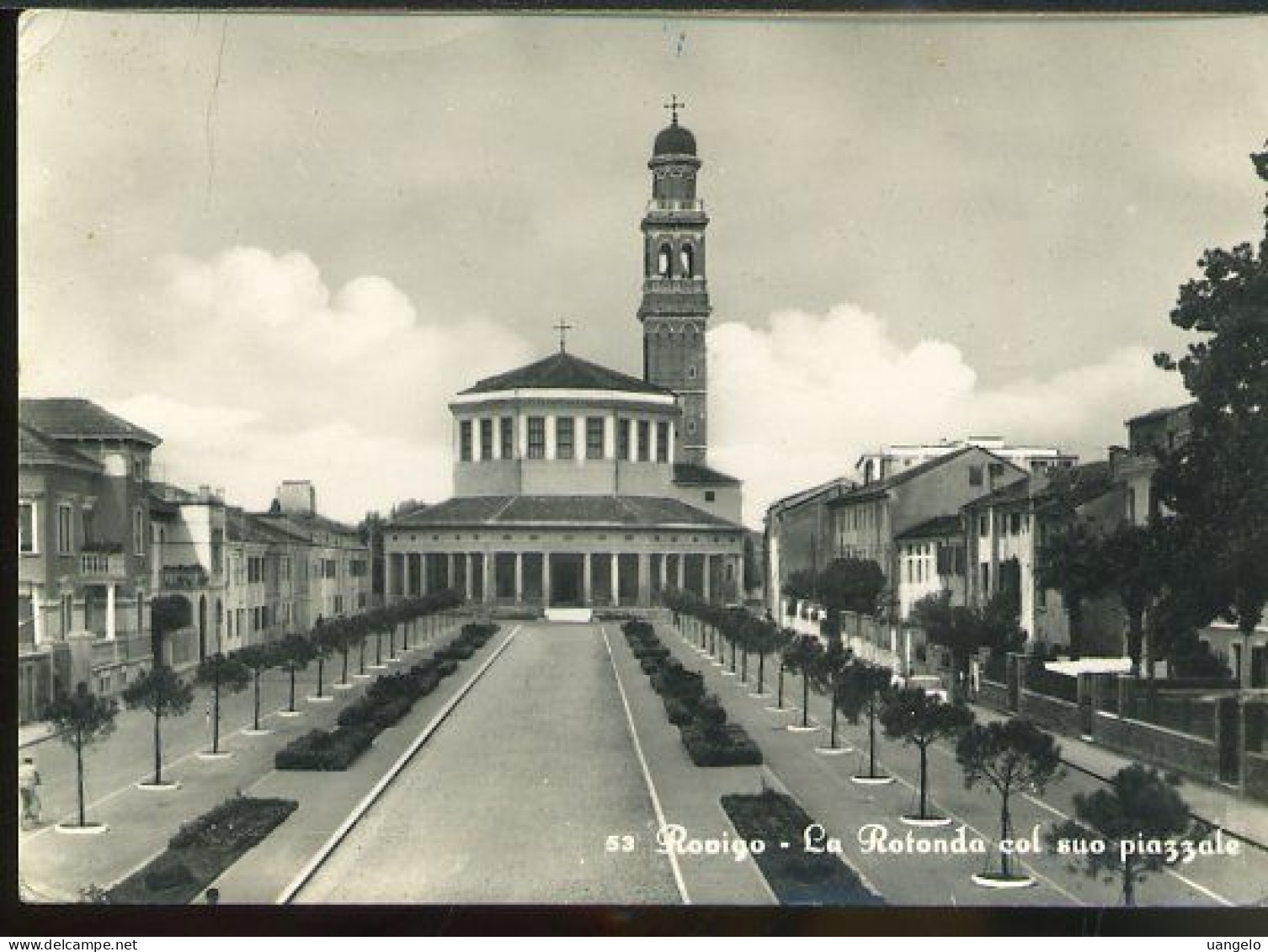 V664  ROVIGO - LA ROTONDA COL SUO PIAZZALE - Rovigo