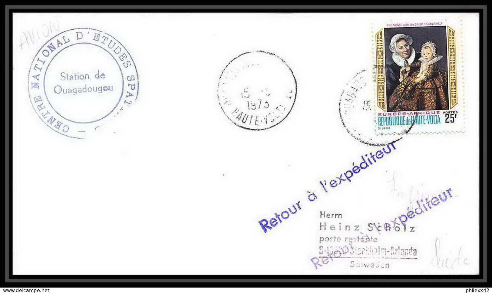 7081/ Espace (space Raumfahrt) Lettre (cover Briefe) 15/5/1973 Skylab 1 Ougadougou Haute-Volta - Afrique