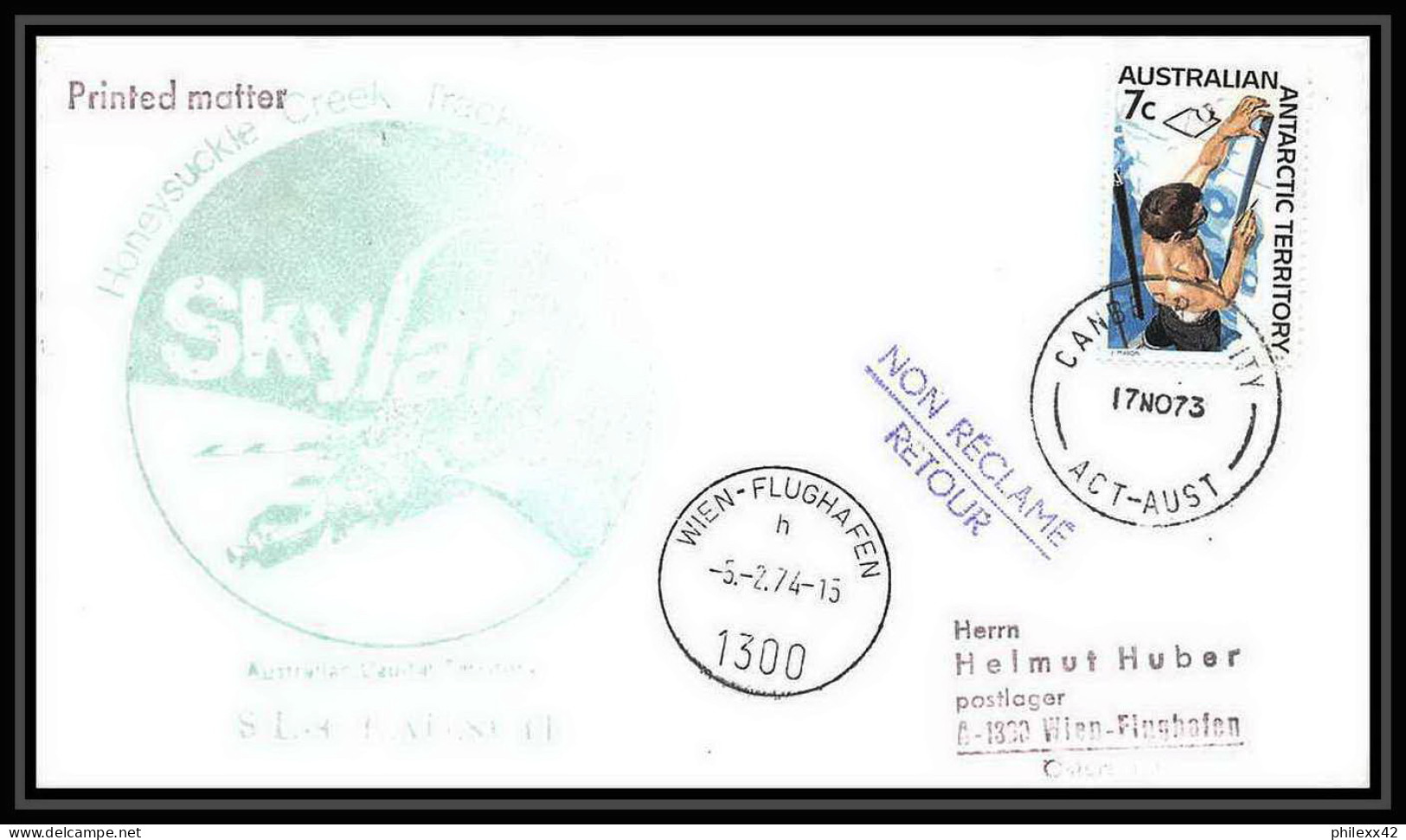 7106/ Espace (space Raumfahrt) Lettre (cover Briefe) 17/11/1973 Skylab 4 Australian Antarctic Territory - Oceanië