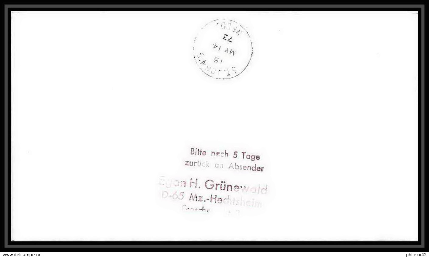 7116/ Espace (space) Lettre (cover) Signé (signed Autograph) 14/5/1973 Skylab 1 Newfouland St John's Canada - Nordamerika