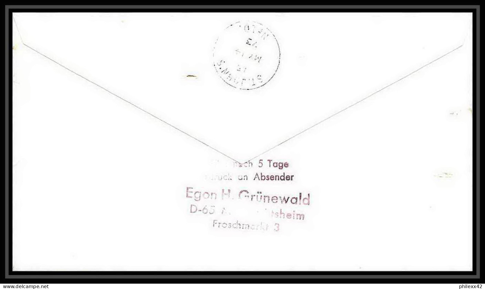 7290/ Espace (space) Lettre (cover) Signé (signed Autograph) 18/5/1973 Skylab Newfoundland St John's Canada - Amérique Du Nord