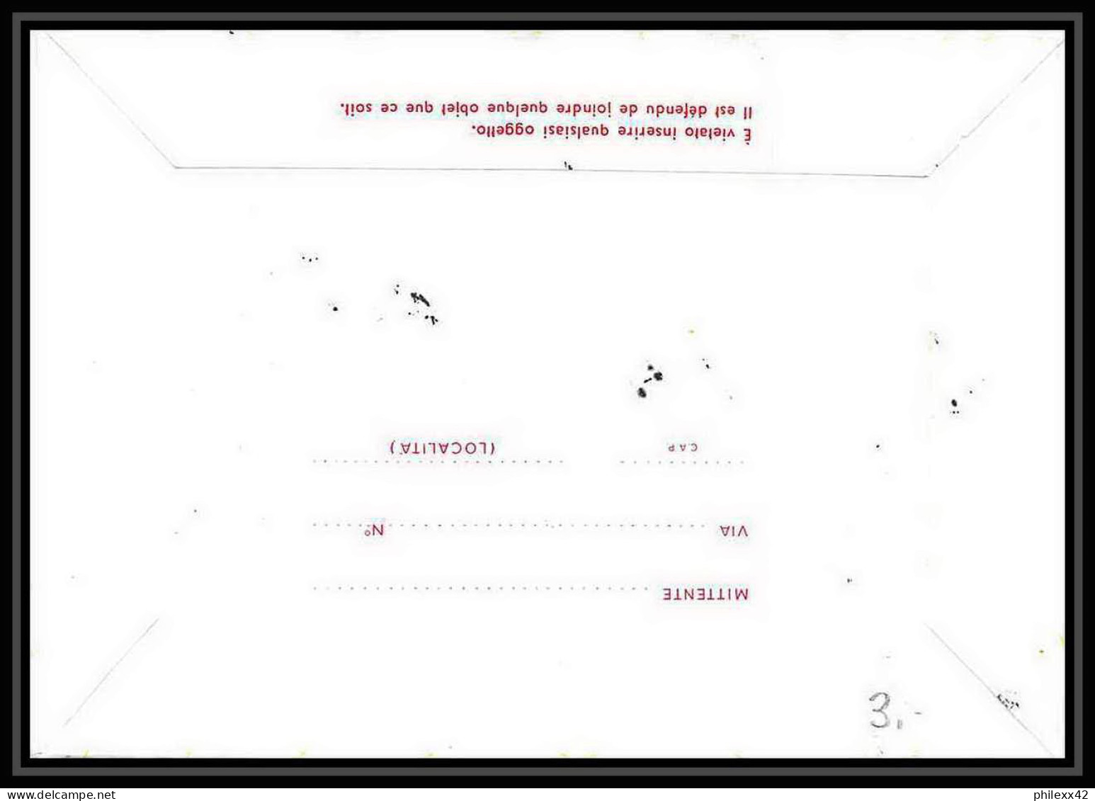 7885/ Espace (space Raumfahrt) Entier Postal Aerogramme (Stamped Stationery) 26/8/1977 Satellite Sirio Italie (italy) - Afrique