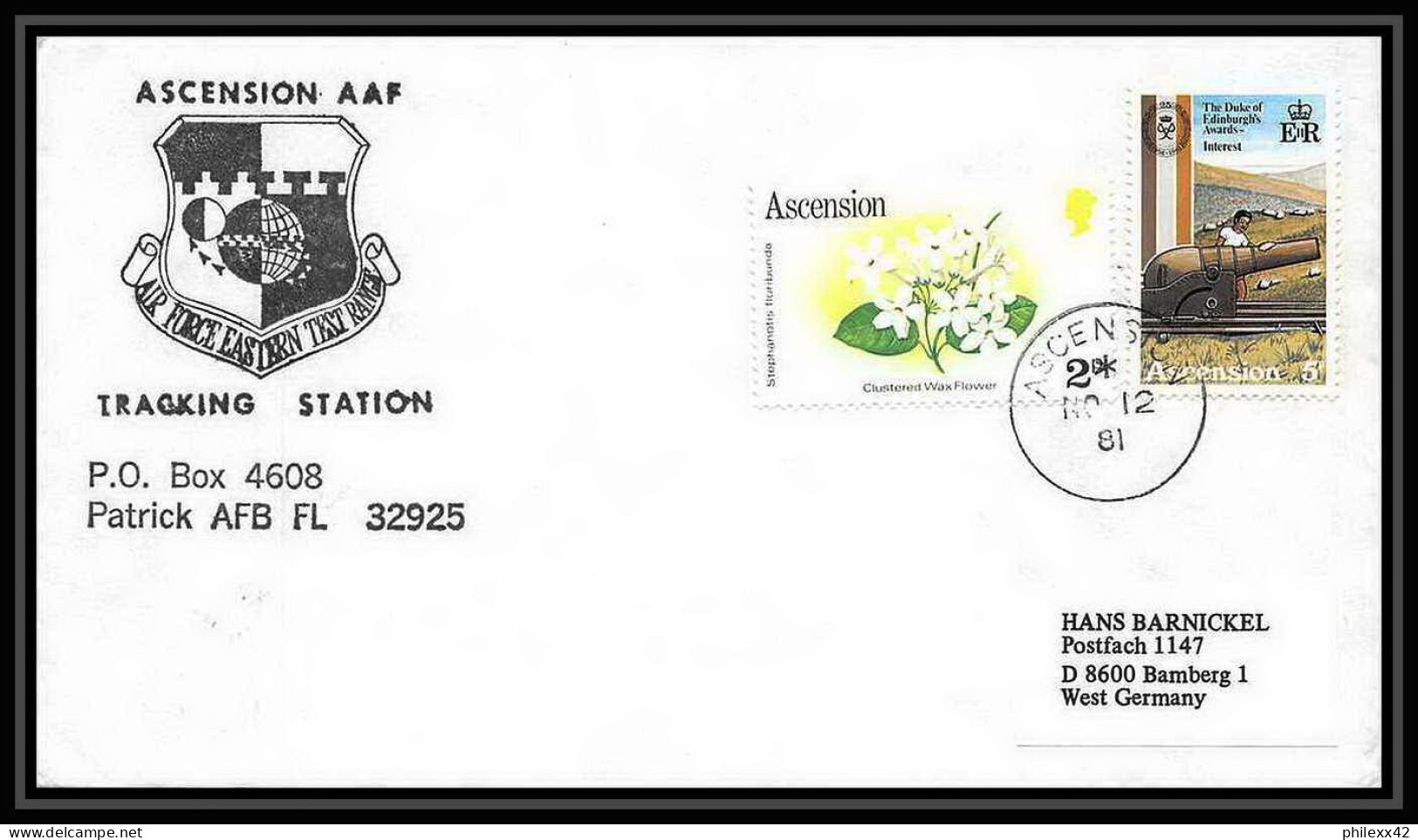 8748/ Espace (space Raumfahrt) Lettre (cover Briefe) 12/11/1981 Shuttle (navette) Sts 2 Ascension Island - Africa