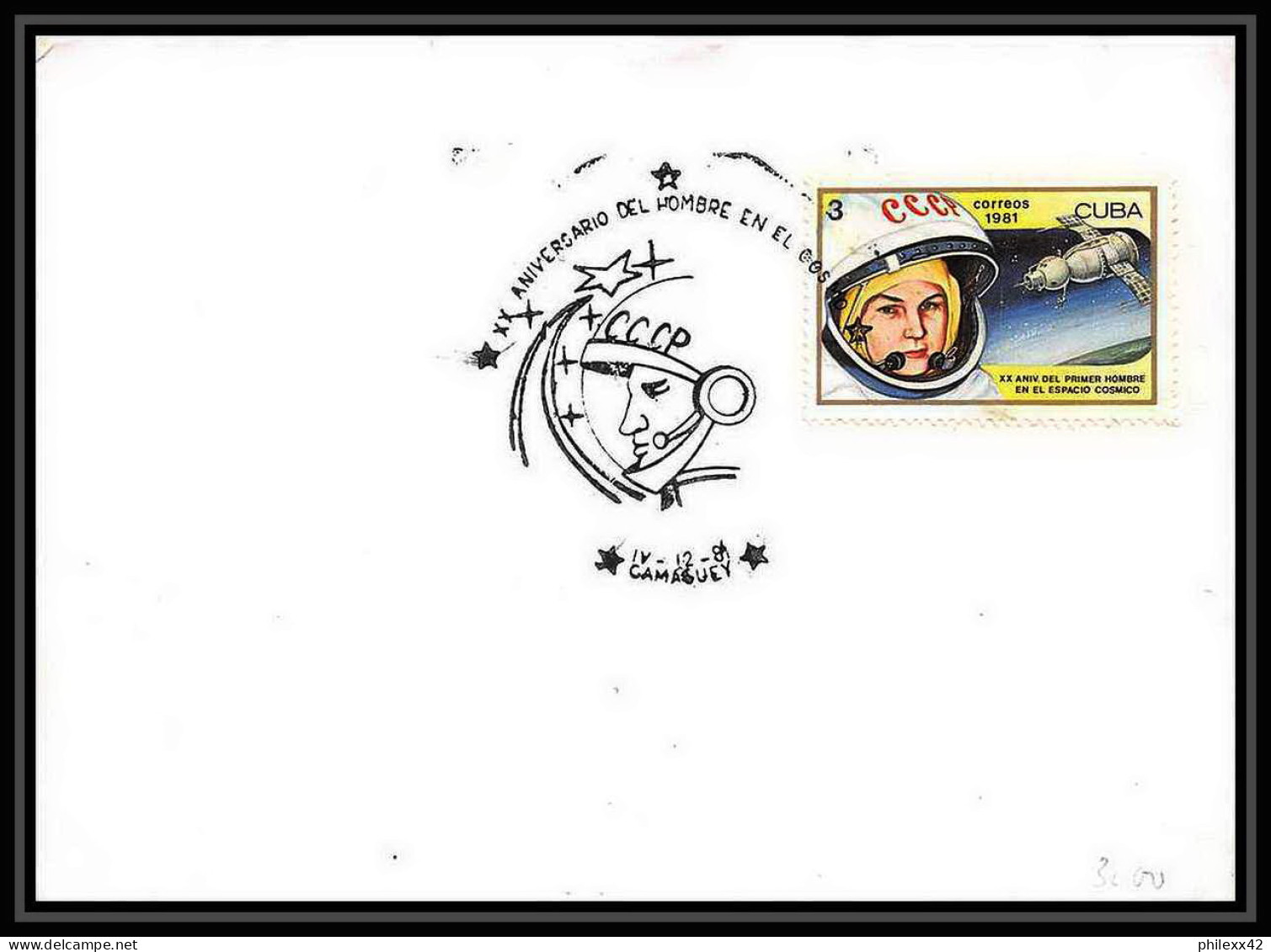 8759/ Espace (space Raumfahrt) Lettre (cover Briefe) 12/4/1981 Gagarine Gagarin Cuba - América Del Sur