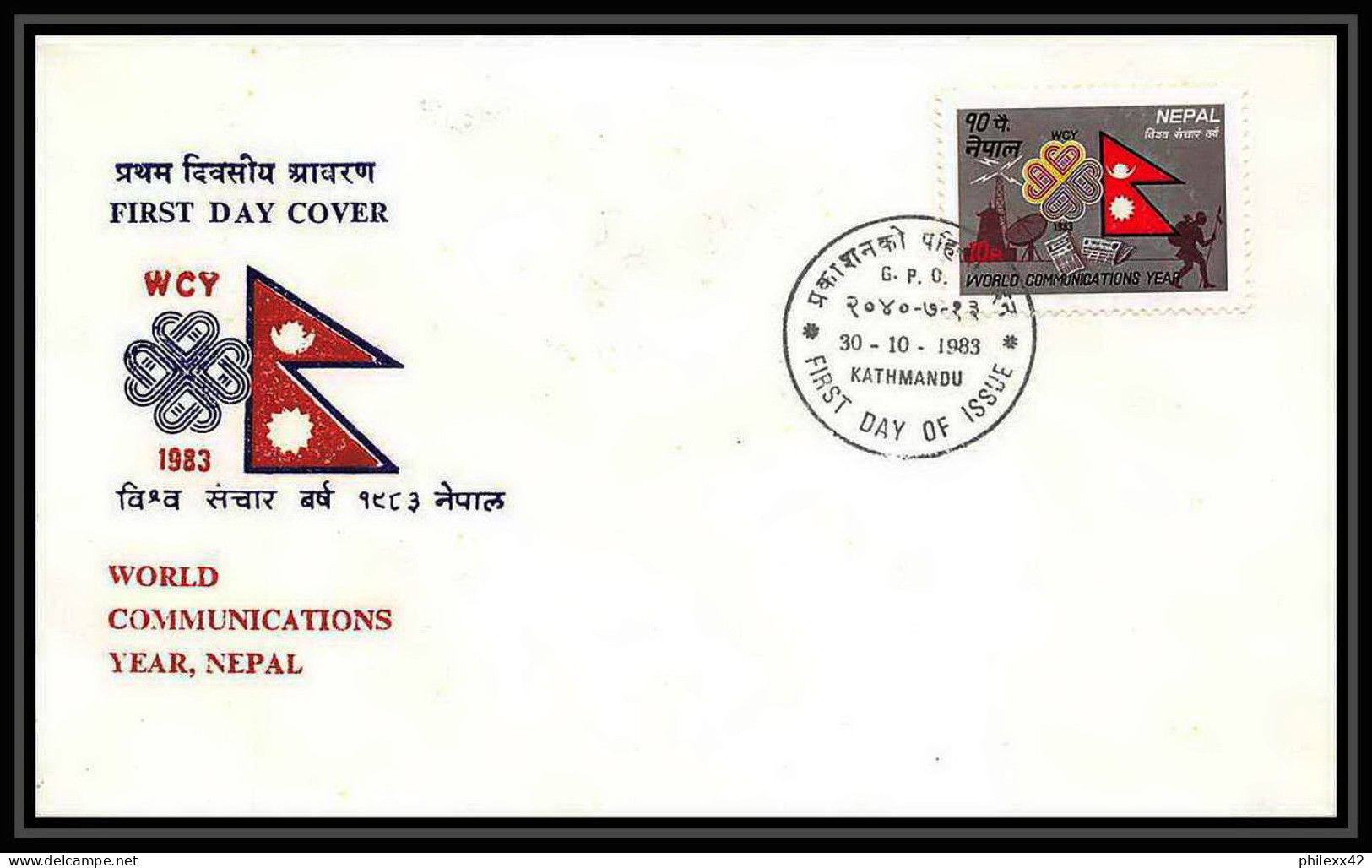 9111/ Espace (space Raumfahrt) Lettre (cover Briefe) 30/10/1983 World Communications Népal - Asien