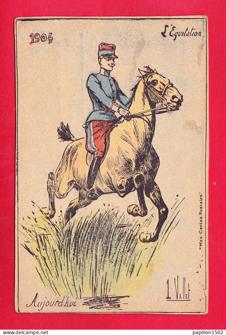 Illust-1663Ph50  VALLET, L'équitation Aujourd'hui, 1904, Cpa  - Vallet, L.