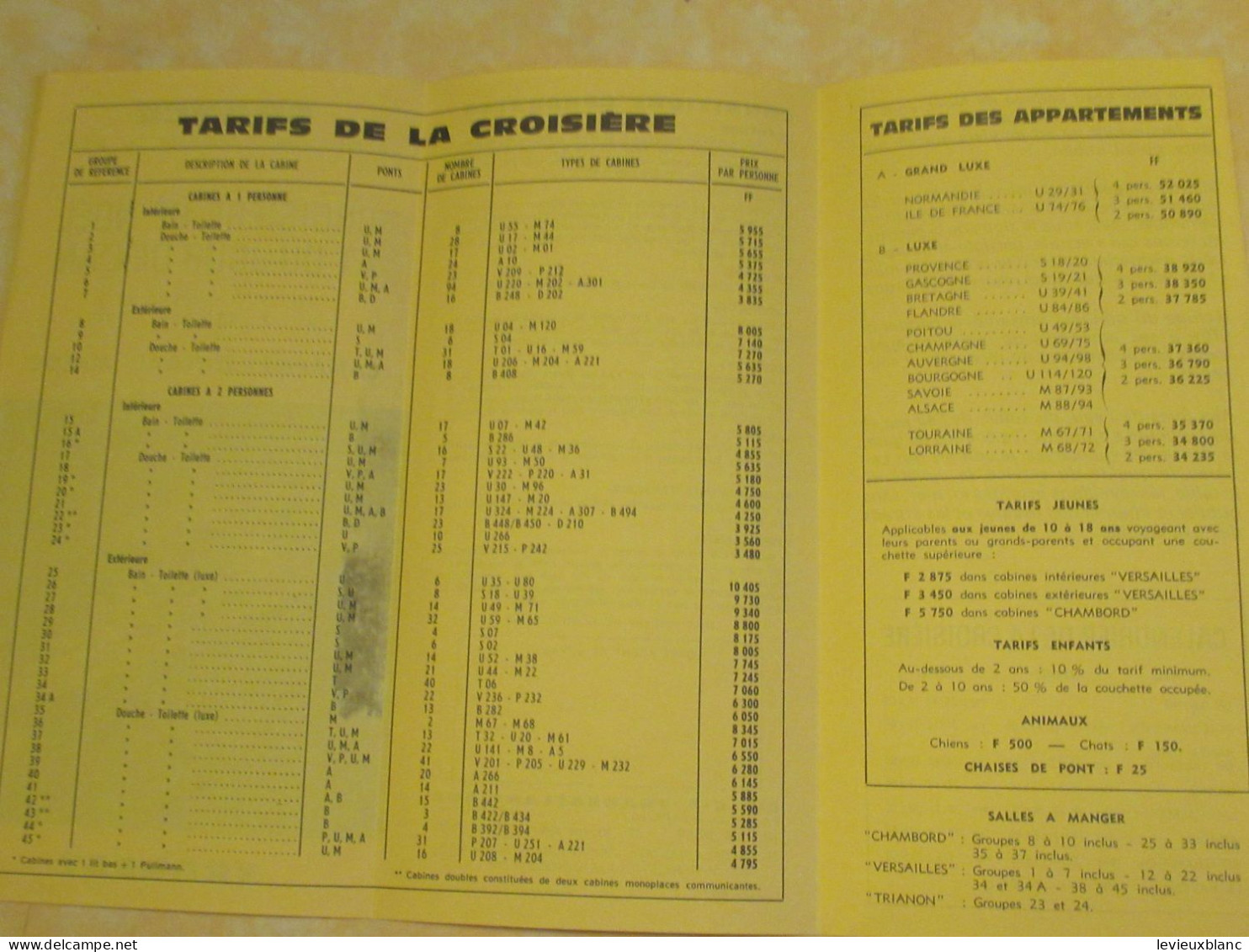 Marine/Transat/Croisière  Noël &  Jour De L'An/ Canaries-Sénégal-Maroc /Paquebot " FRANCE "/21 Déc 73 -2 Janv 74   DT174 - Reiseprospekte