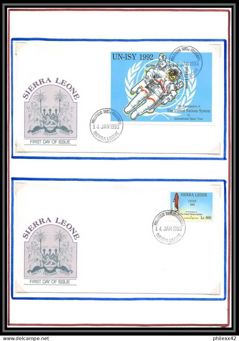 12045 2 Fdc (premier Jour) 1993 Space Year Sierra Leone Espace (space Raumfahrt) Lettre (cover Briefe) - Afrika