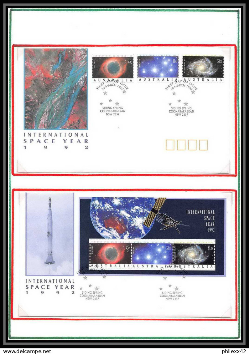 12061 2 Fdc (premier Jour) 1992 Space Year Australie (australia) Espace (space Raumfahrt) Lettre (cover Briefe) - Océanie