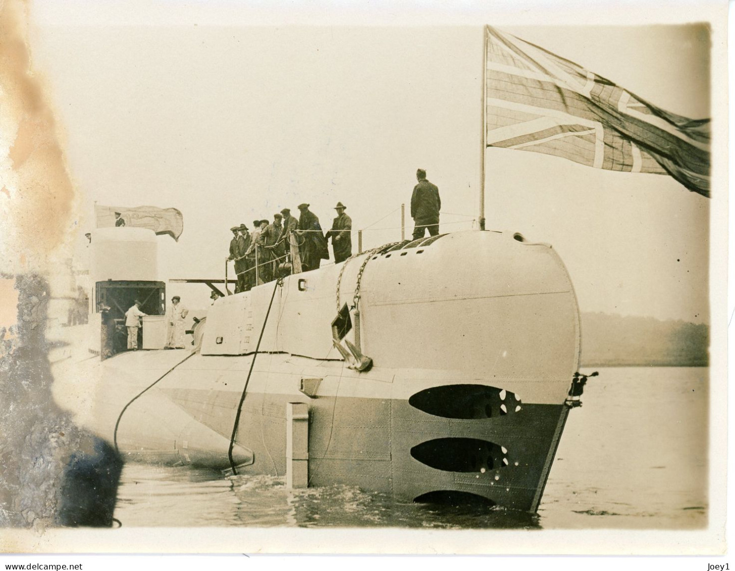 Photo Meurisse Années 1930 Nouveau Sous Marin Anglais, Format 13/18 - Guerre, Militaire