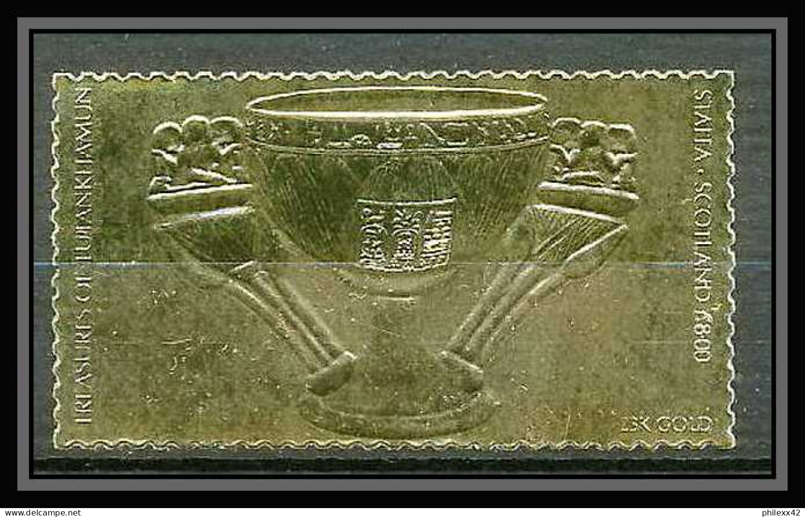 421 Staffa Scotland Egypte (Egypt UAR) Treasures Of Tutankhamun 16 OR Gold Stamps 23k Neuf** Mnh - Ecosse