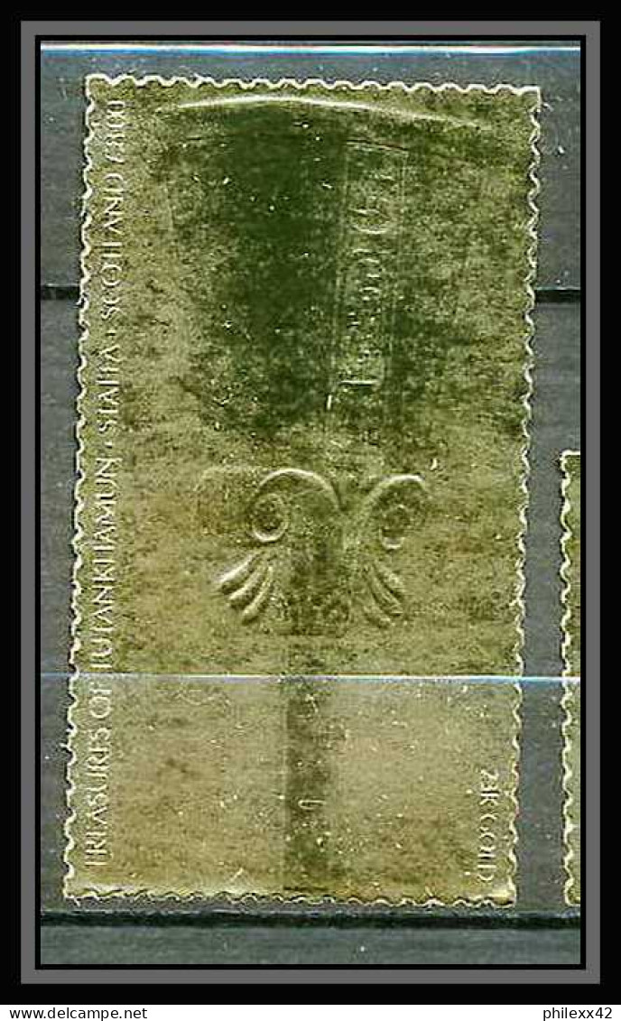 436 Staffa Scotland Egypte (Egypt UAR) Treasures Of Tutankhamun 34 OR Gold Stamps 23k Neuf** Mnh - Schotland