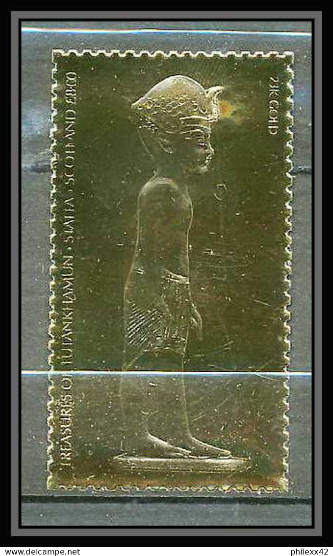 439 Staffa Scotland Egypte (Egypt UAR) Treasures Of Tutankhamun 37 OR Gold Stamps 23k Neuf** Mnh - Escocia