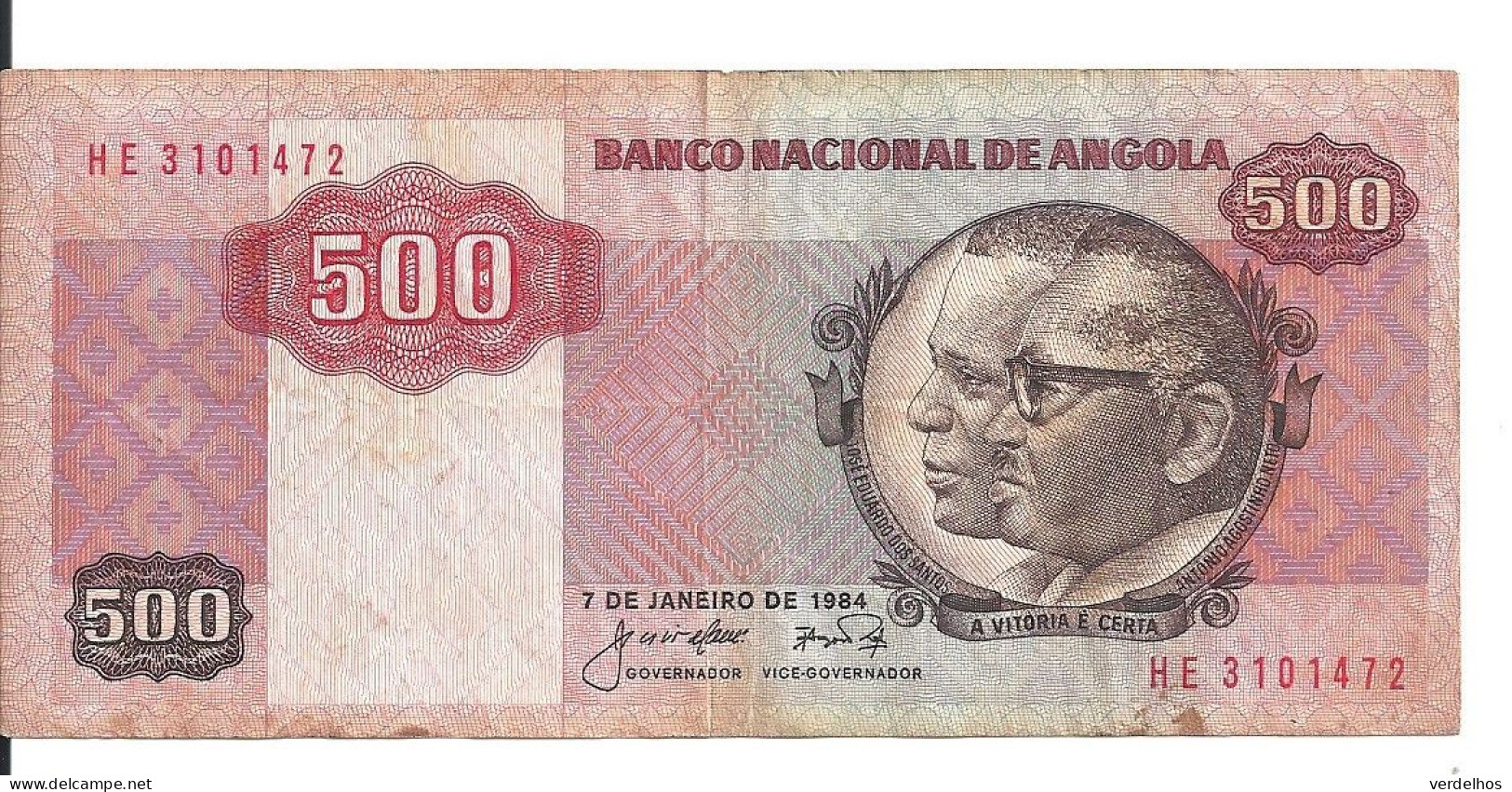 ANGOLA 500 KWANZAS 1984 VF P 120 A - Angola