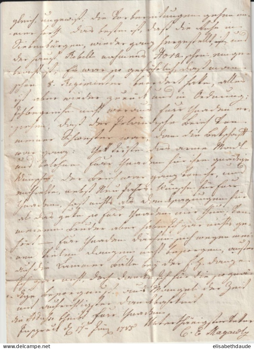 TIROL (AUTRICHE) - 1785 - LETTRE De INNSBRUCK MARQUE LINEAIRE SUP Et RARE !!  => PARME - ...-1850 Préphilatélie