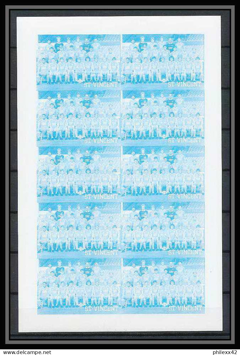 212 St Vincent N°1018 Football Soccer Liverpool Essai Proof Non Dentelé Imperf ** MNH Feuilles (sheets)  - Beroemde Teams