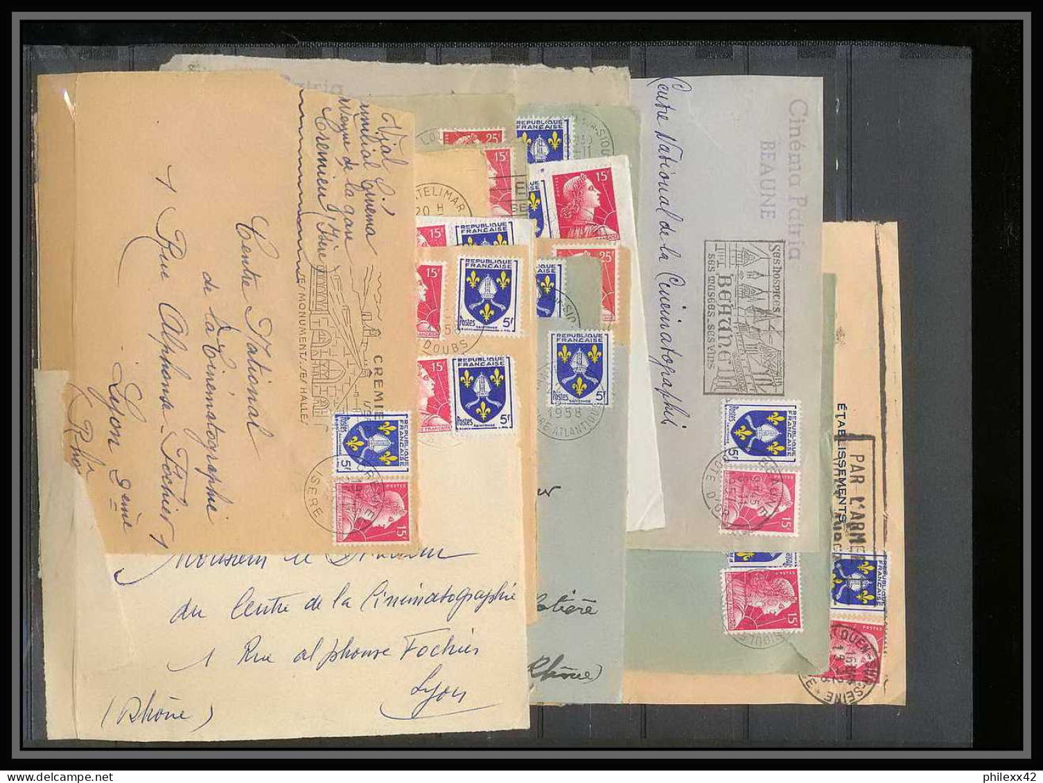 13073 Lot De 13 Lettres N°1011 Marianne De Muller (lettre Enveloppe Courrier) Voir Photos - 1955-1961 Maríanne De Muller