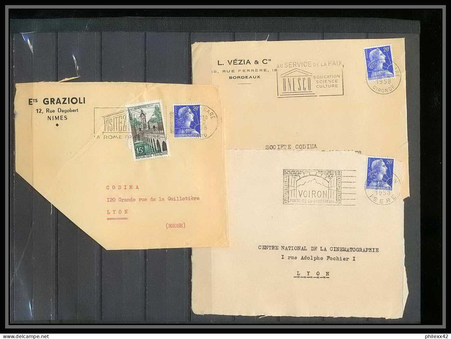13066 Lot de 84 lettres N°1011 Marianne de Muller (lettre enveloppe courrier) Voir photos